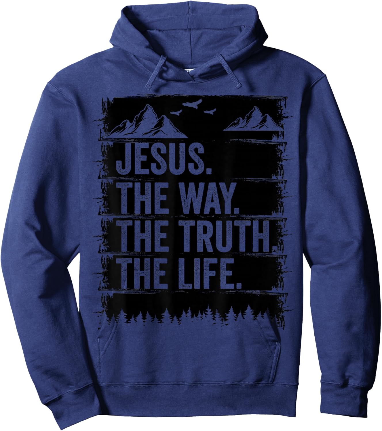 Jesus The Way Truth Life Bible Verse Christian Worship Hoodie - Hoodie | Navy