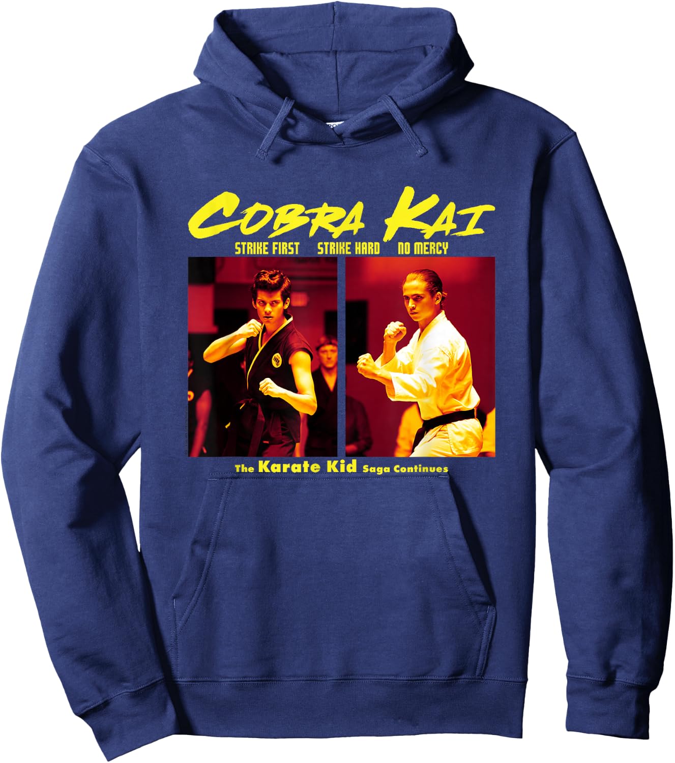 Cobra Kai The Saga Continues Poster Hoodie - Hoodie | Navy