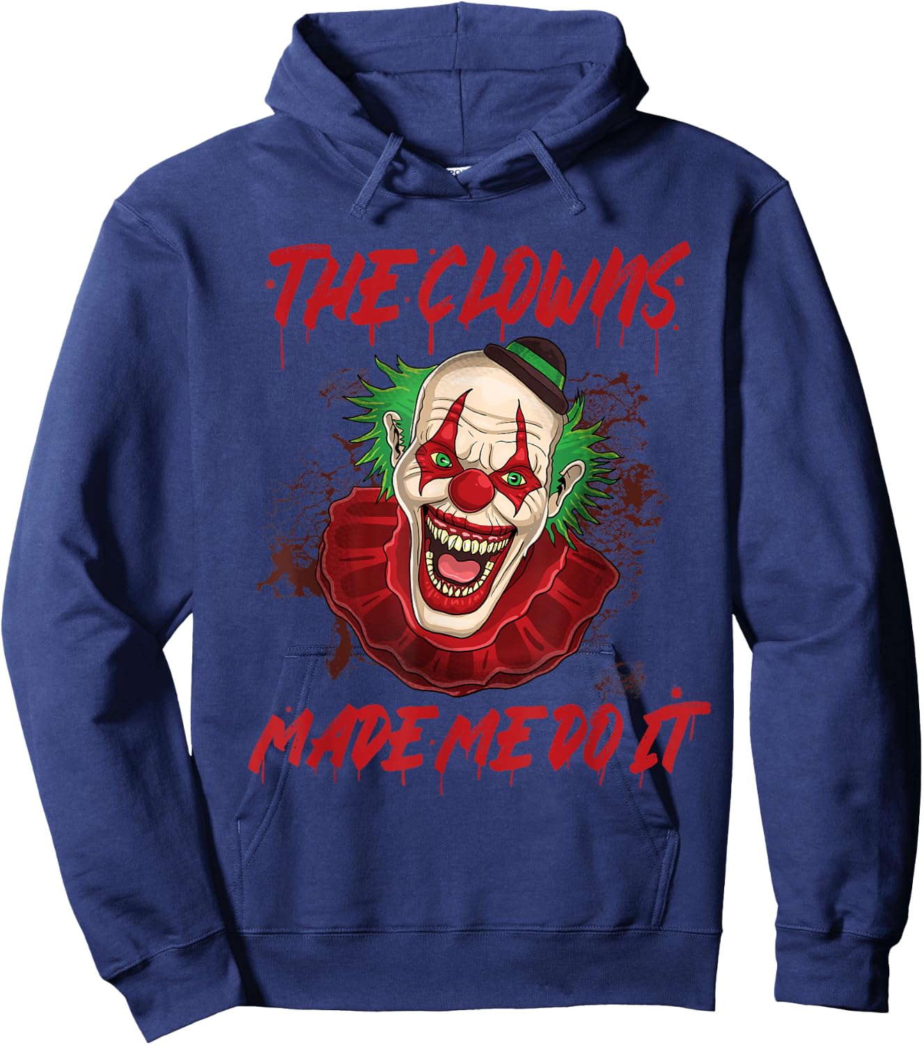 Halloween Clown Free Hugs KIller Evil Laughing Joker Scary Hoodie - Hoodie | Navy