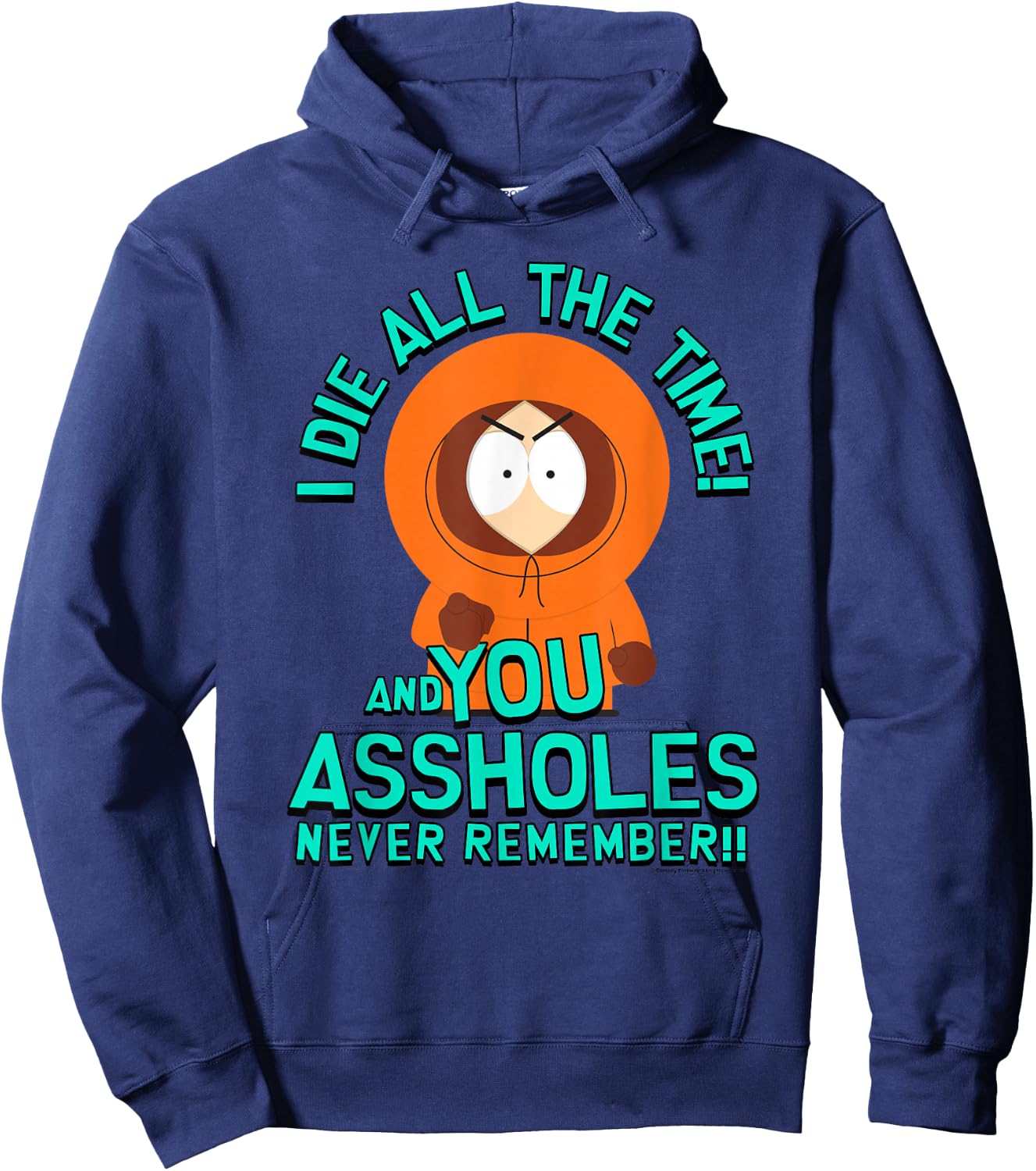 South Park Kenny You Assholes Never Remember Hoodie - Hoodie | Navy