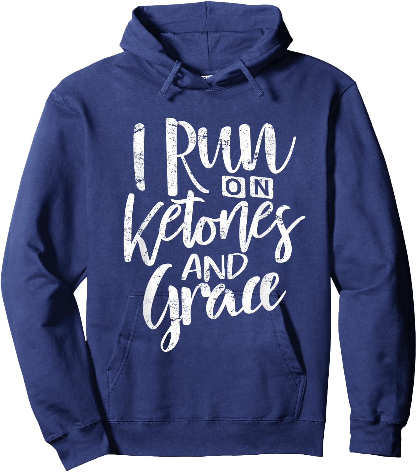 Ketone Shirt I Run On Ketones and Grace Keto Diet Women Hoodie - Hoodie | Navy