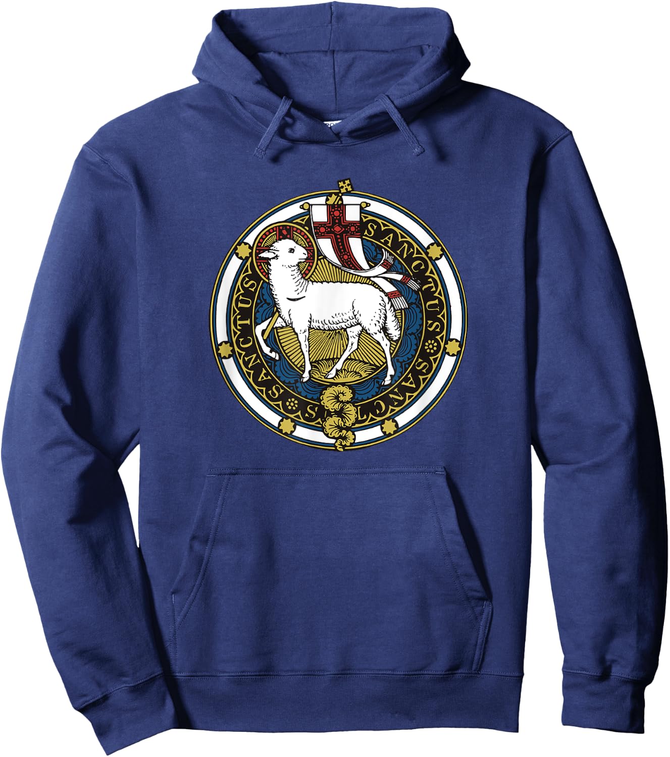 Agnus Dei Lamb of God Catholic Hoodie - Hoodie | Navy