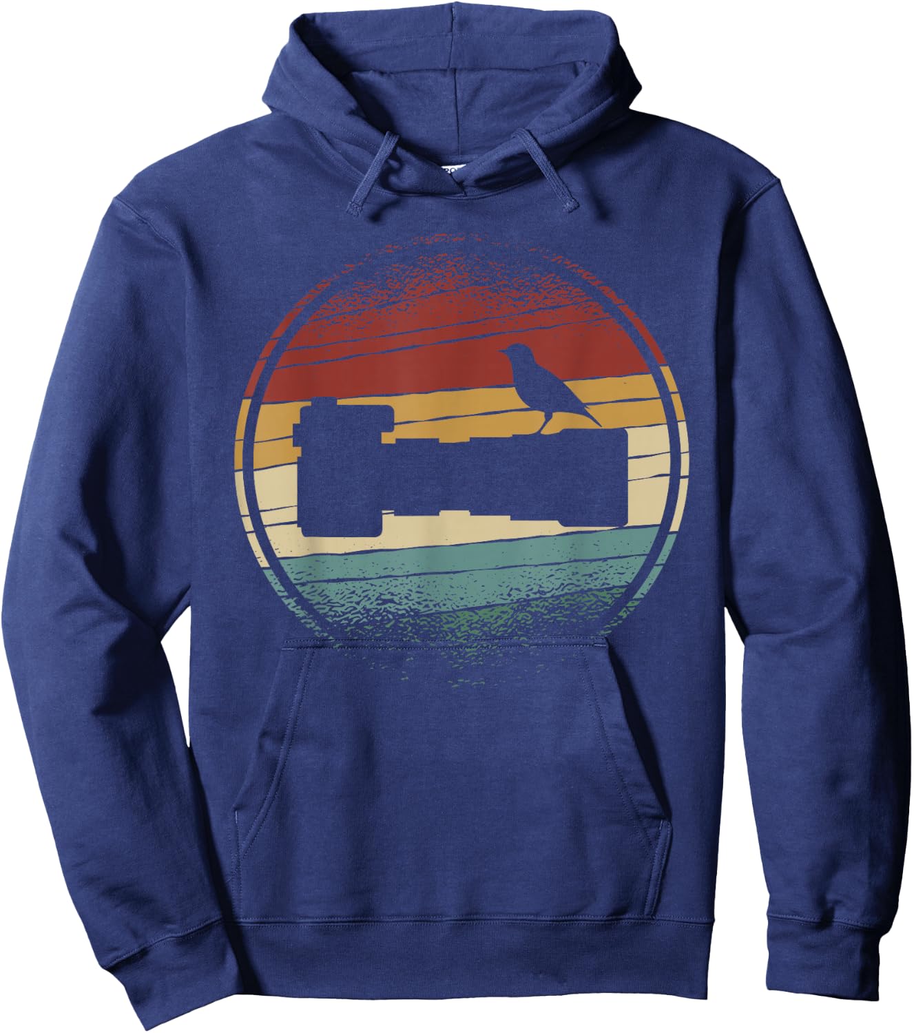 Nature Photography | Long Lens | Bird on Camera Vintage Hoodie - Hoodie | Navy