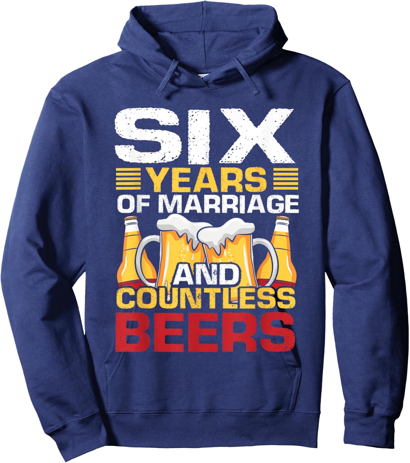 6th Wedding Anniversary Gifts Her Husband Couples Hoodie - Hoodie | Navy