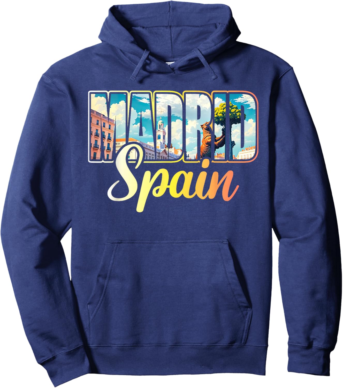 Madrid Spain Espana Town Spain City Madrid Hoodie - Hoodie | Navy