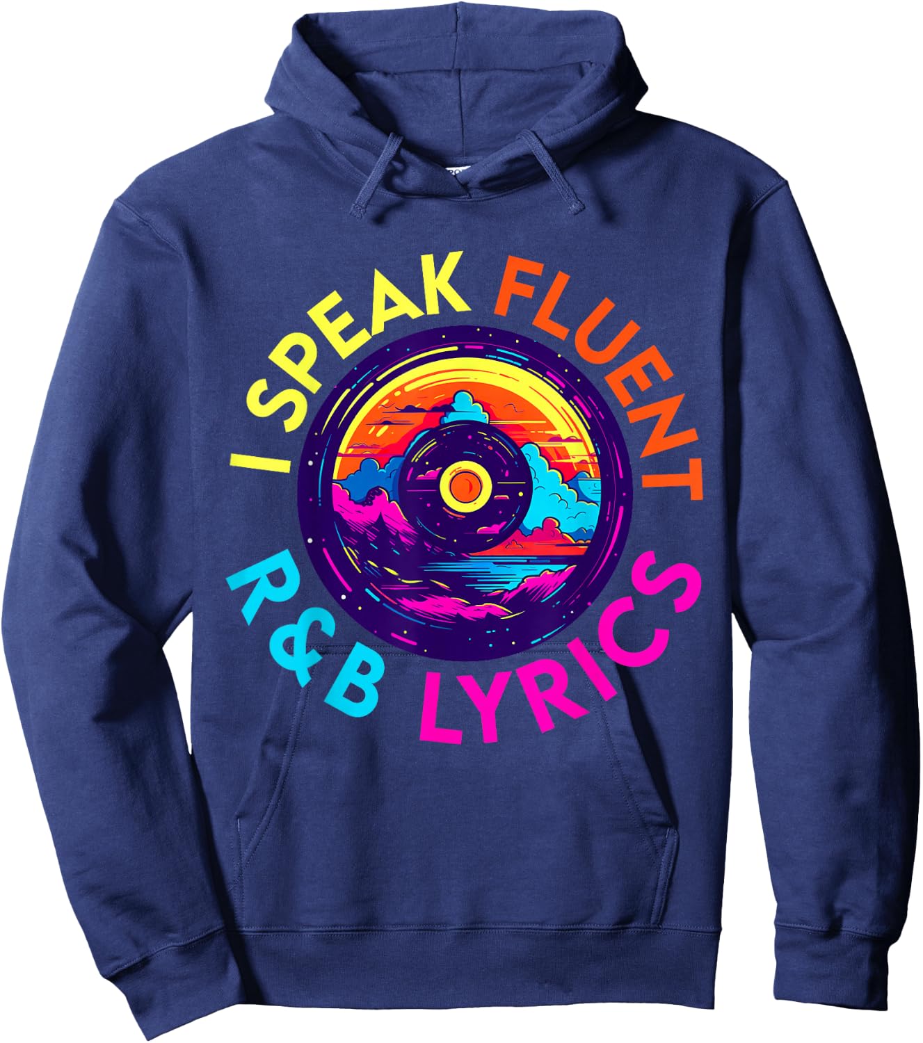 90's R&B Music Women Girl RnB Lover Rhythm and Blues Hoodie - Hoodie | Navy
