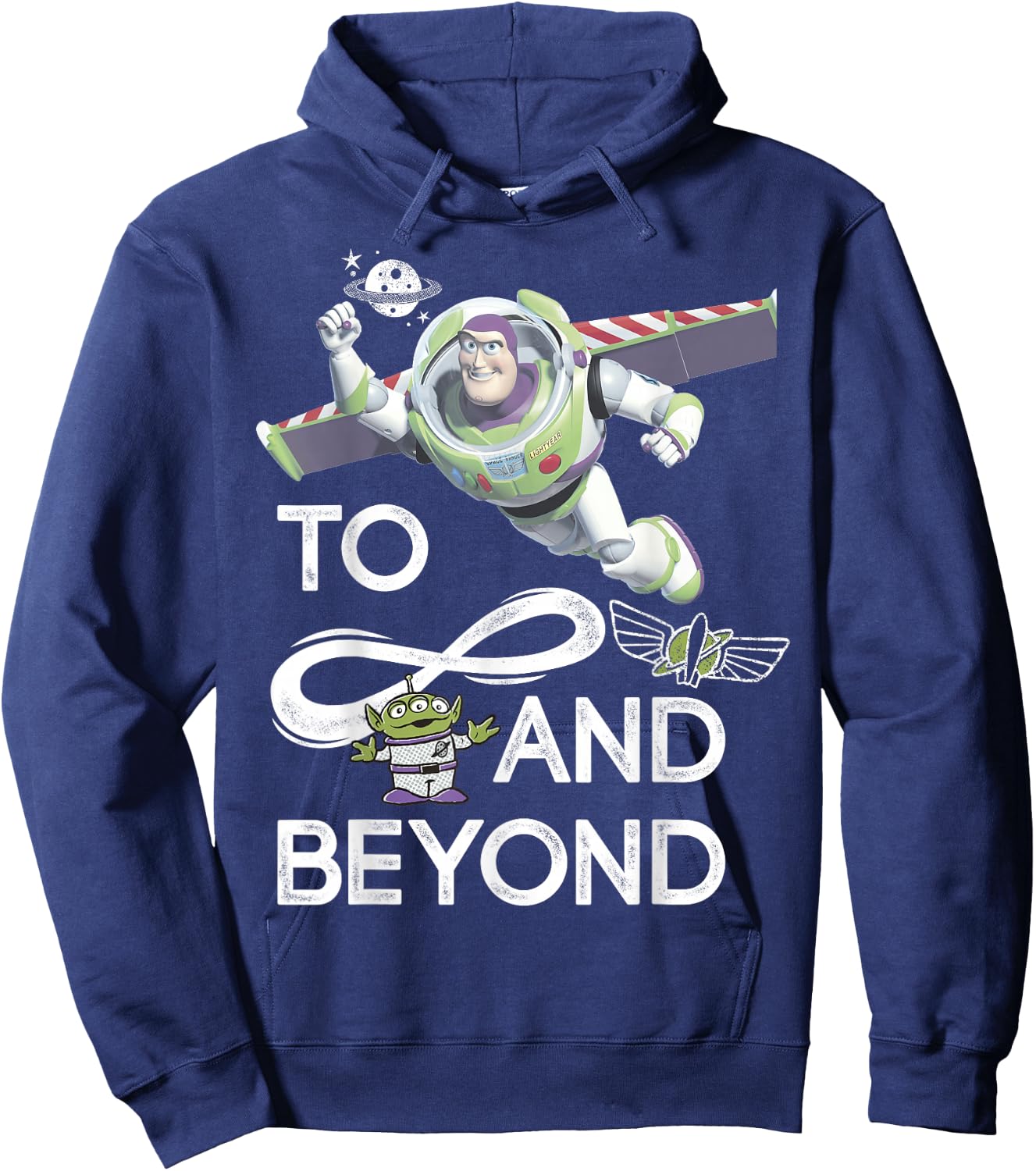 Disney Pixar Toy Story Buzz & Alien To Infinity And Beyond Hoodie - Hoodie | Navy