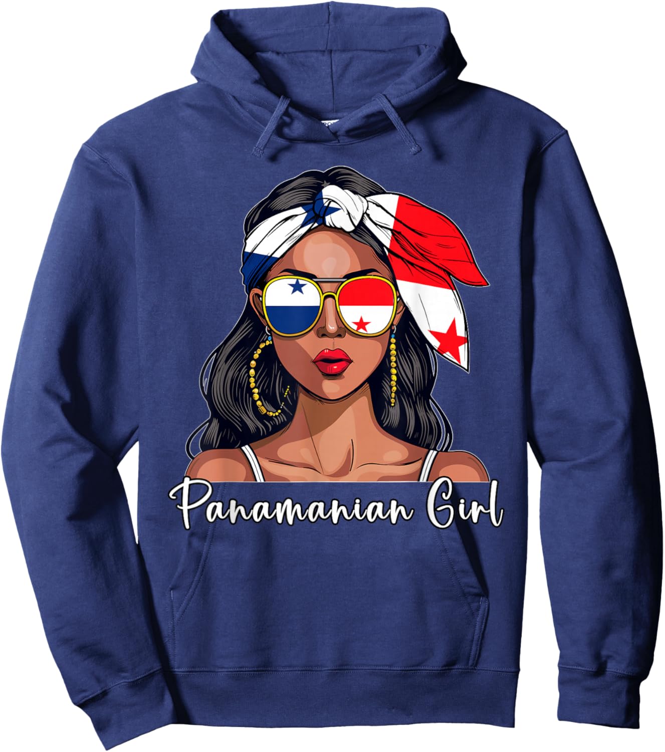 Panamanian Souvenirs Products Woman Flag Girl Panama Hoodie - Hoodie | Navy