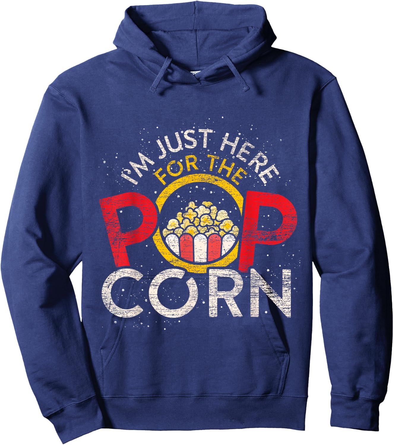 Im Just Here For The Popcorn Hoodie - Hoodie | Navy