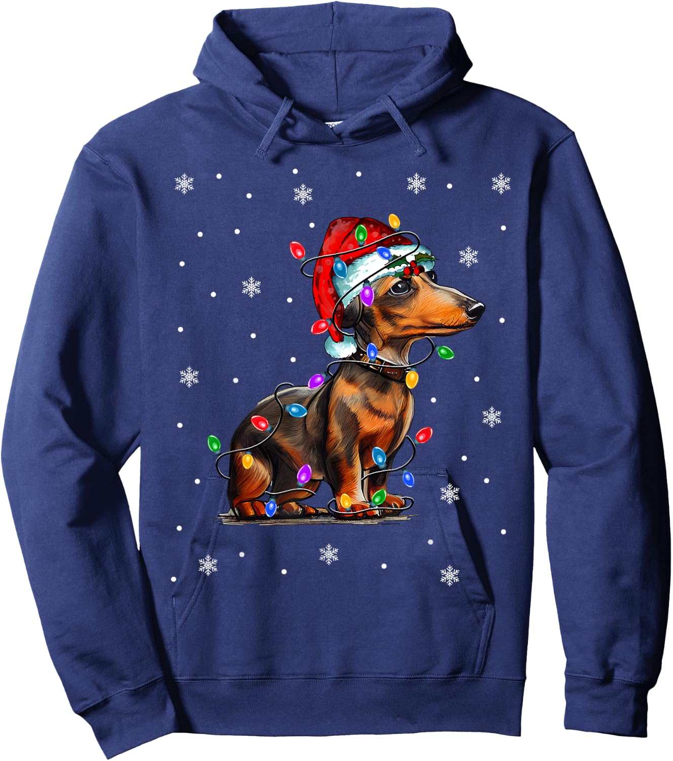 Dachshund Christmas Hoodie - Hoodie | Navy