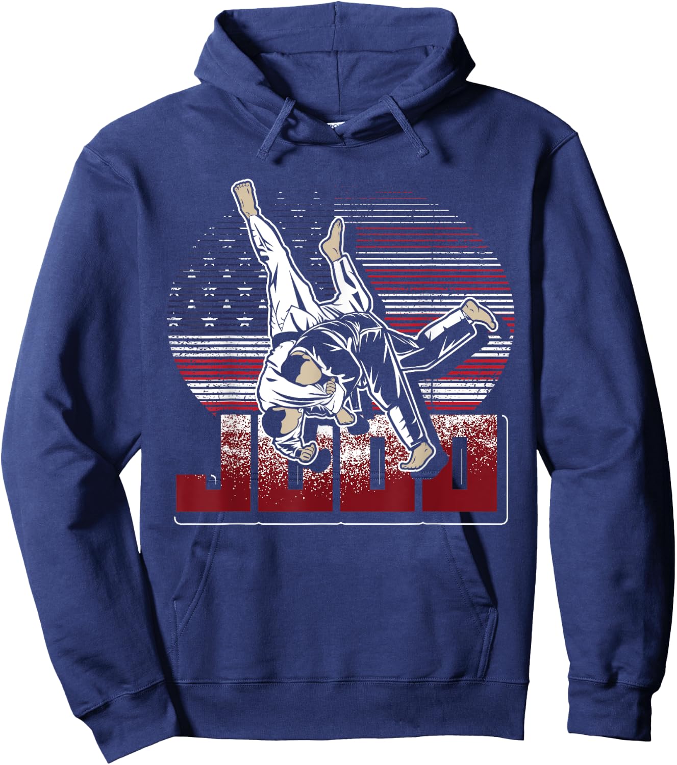 Martial Artist Gift Patriotic American Judoka USA Flag Judo Women Kids Men Hoodie - Hoodie | Navy