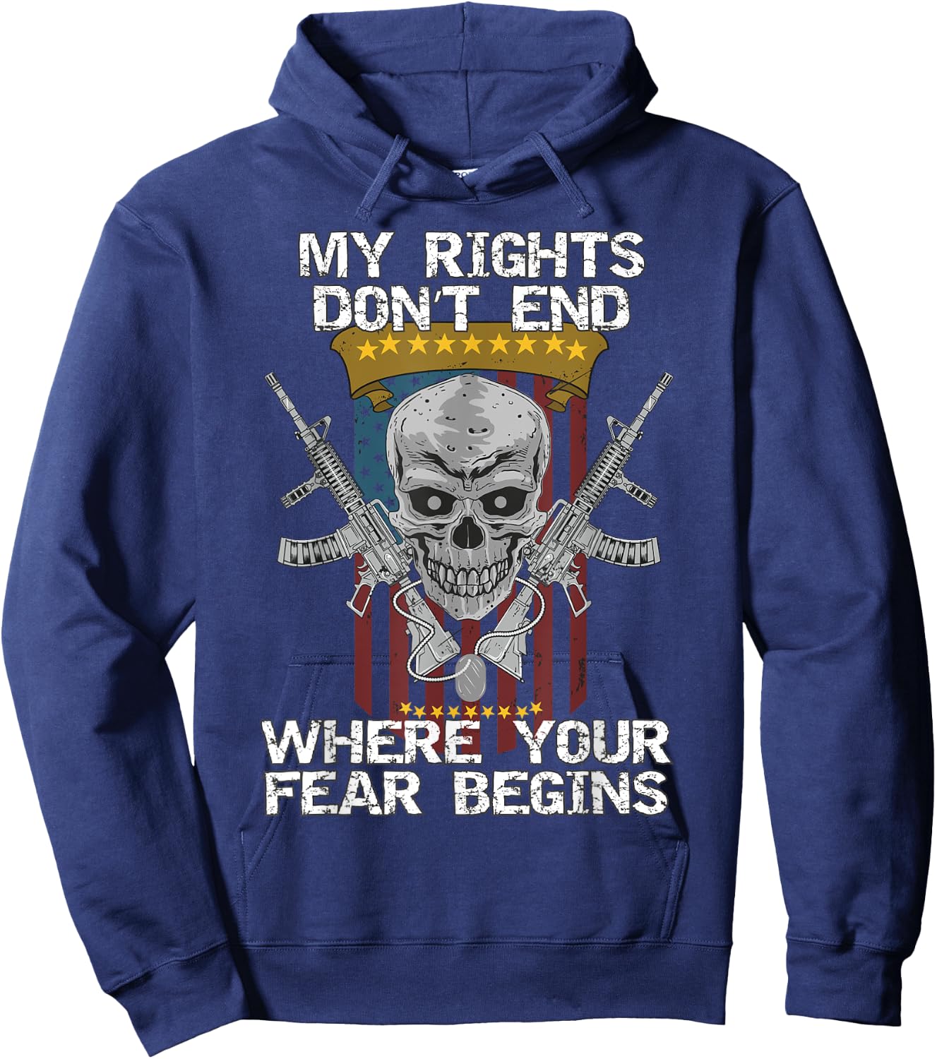 My Rights Don't End Where Your Fear Begins, 2nd Amendment! Hoodie - Hoodie | Navy