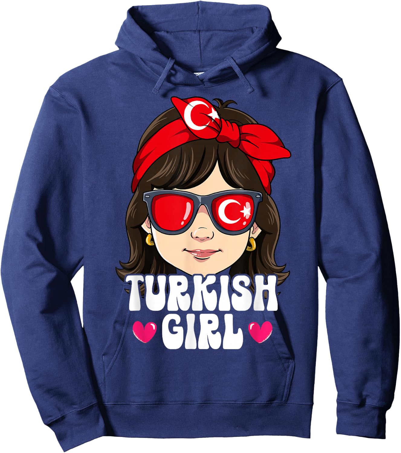 Turkish Girl Turkey Hoodie - Hoodie | Navy