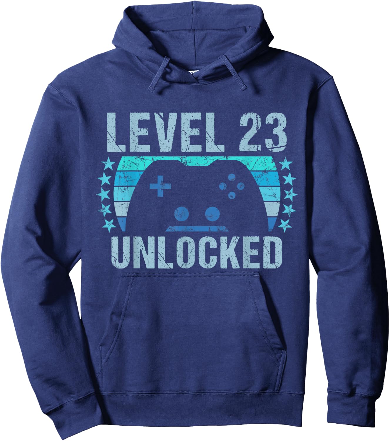 Gaming Vintage 23rd Birthday Gift 23 Year Old Boy Girl Gamer Hoodie - Hoodie | Navy