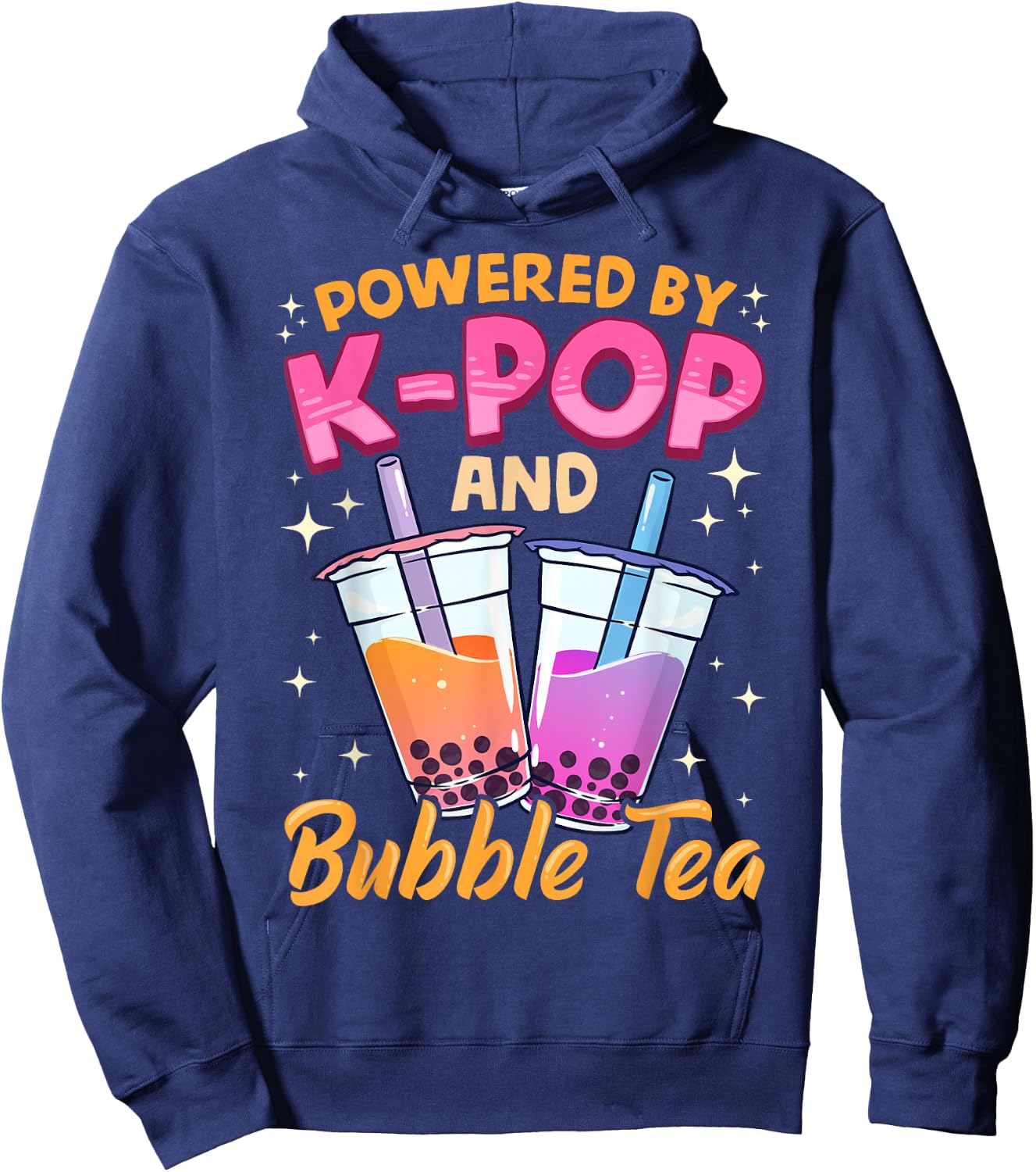 Bubble Tea Boba K-POP Music Lover Korean Milk Matcha Anime Hoodie - Hoodie | Navy