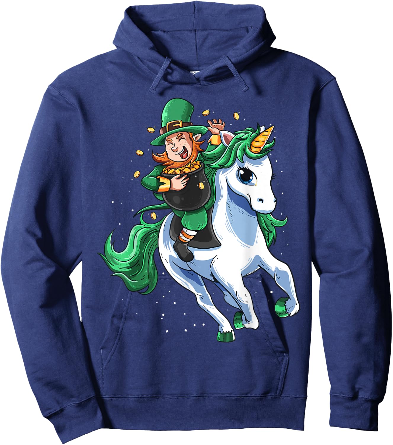 Lepricorn Leprechaun Unicorn Boy Girl St Patrick's Day Hoodie - Hoodie | Navy