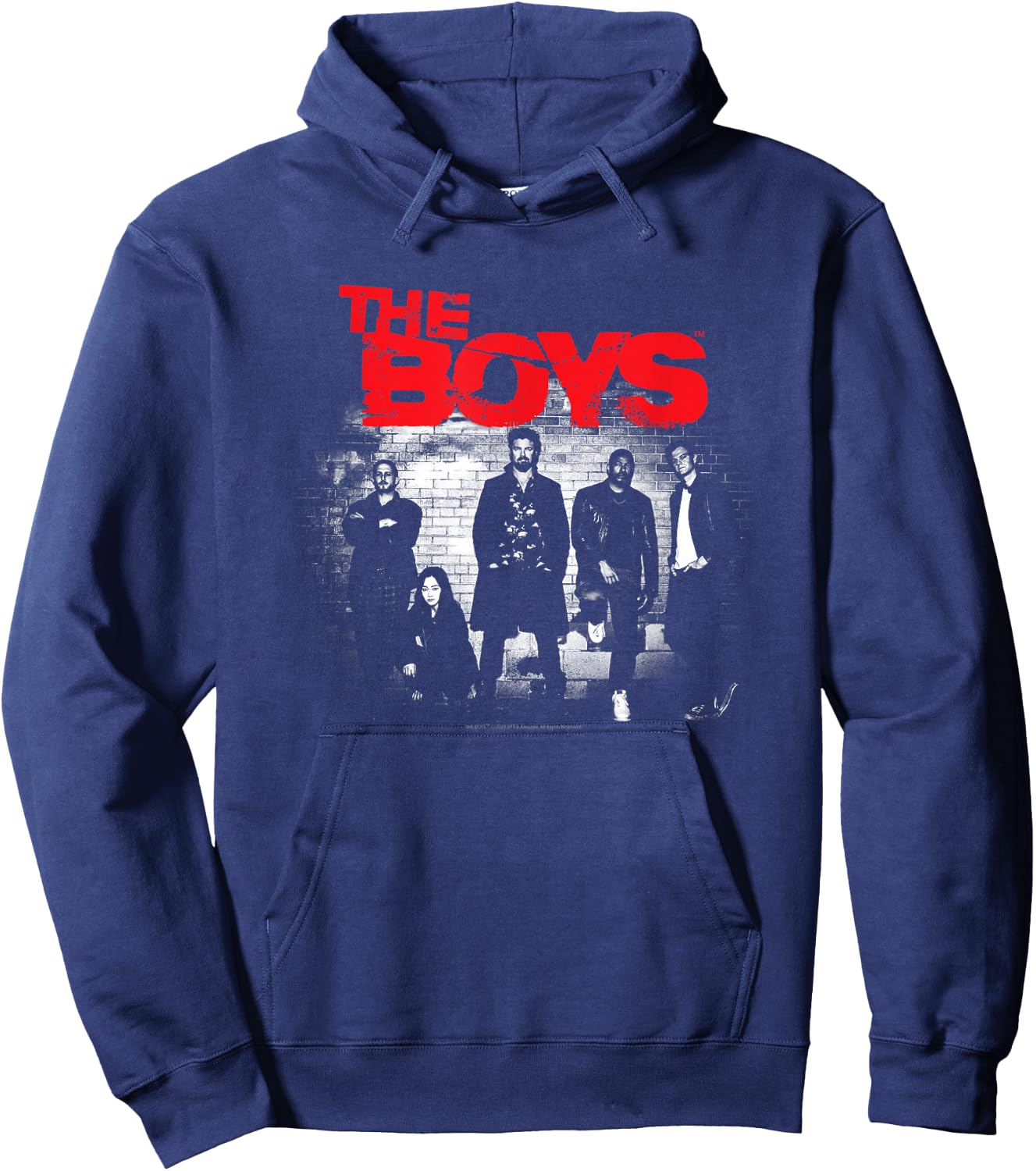 The Boys Graffiti Group Photo Small Hoodie - Hoodie | Navy