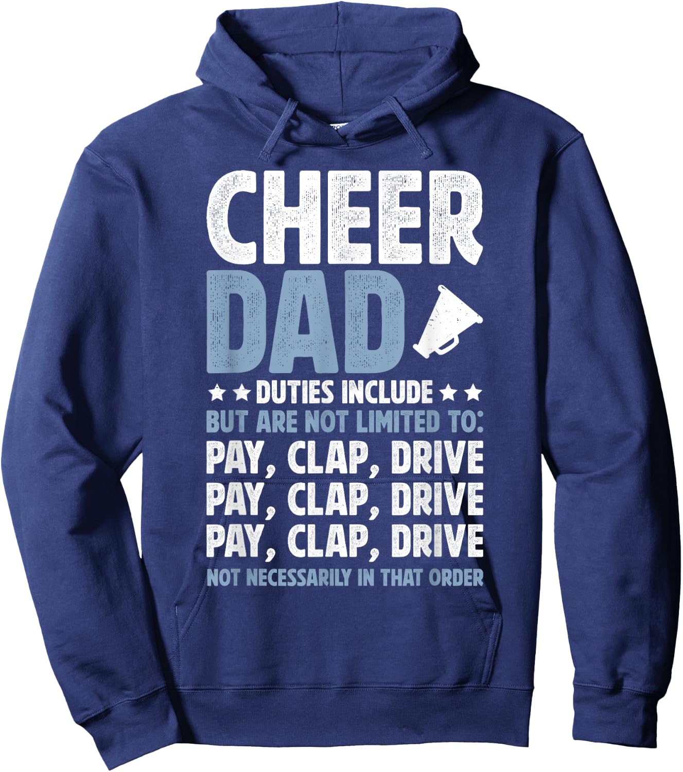 Cheer Dad Duties Cheerleading Dad Of A Cheerleader Father Hoodie - Hoodie | Navy