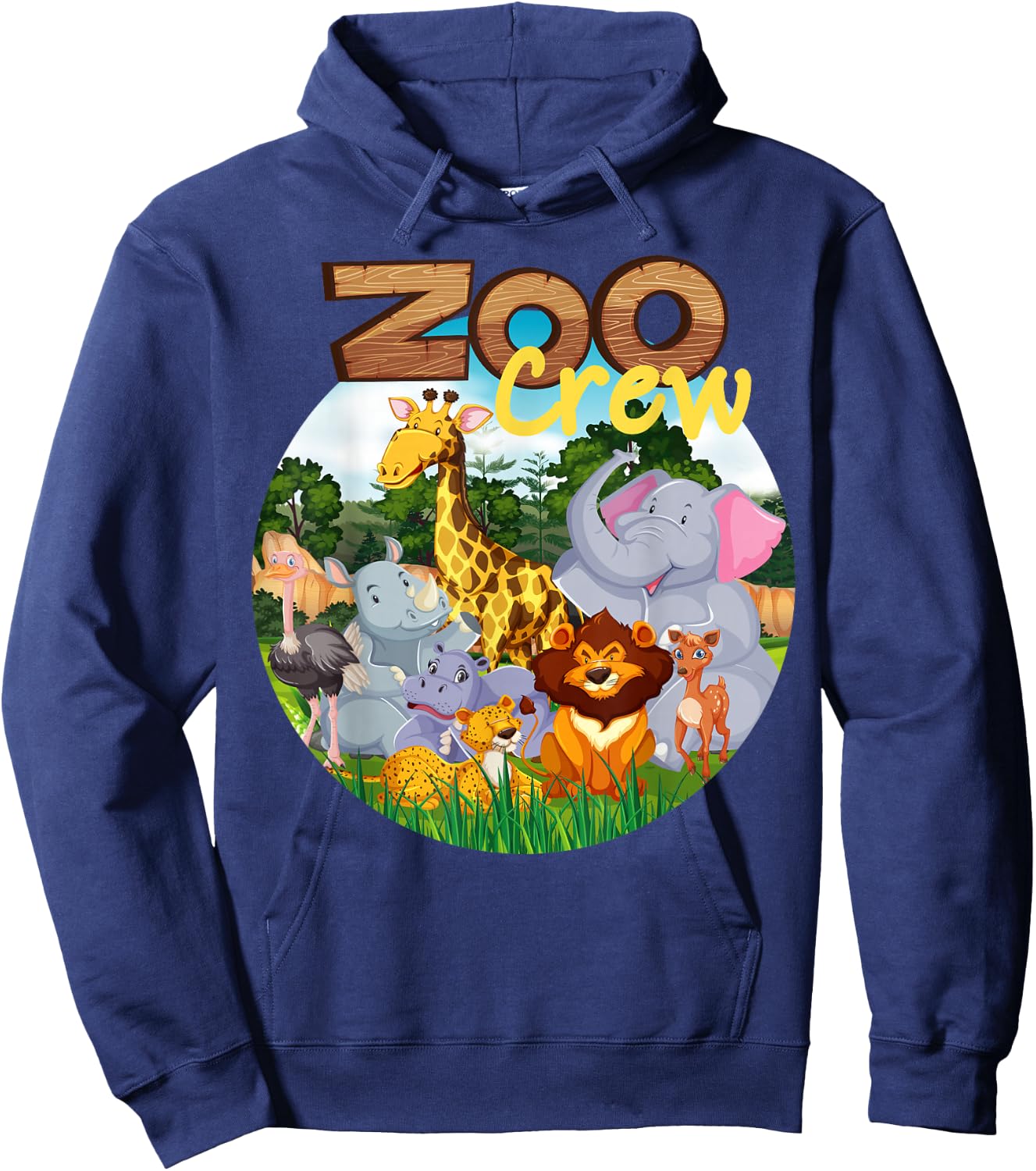Zoo Crew Cute Zoo Group - Family Trip for Kids or Adults Hoodie - Hoodie | Navy