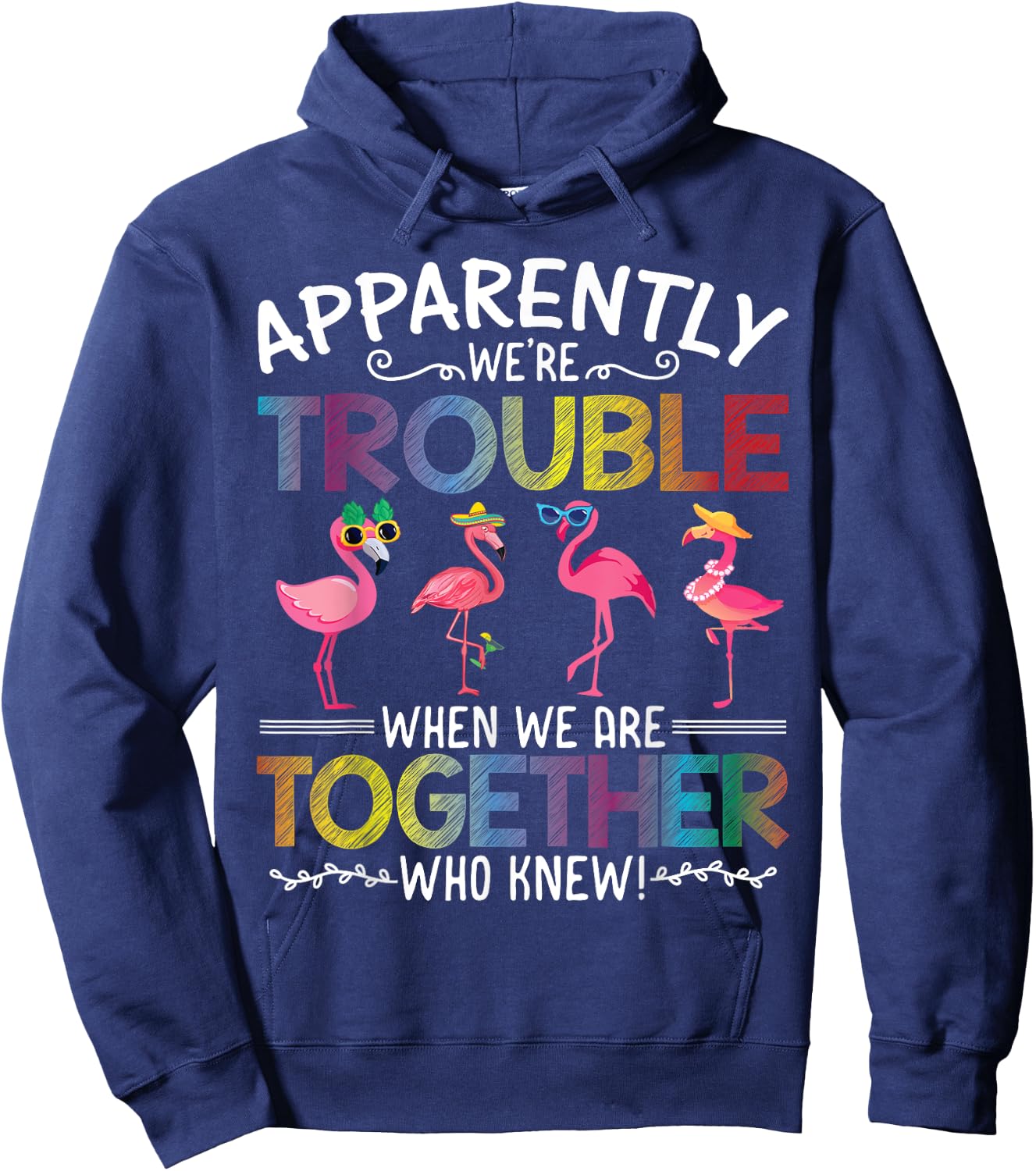 Apparently We're Trouble When We are Together Who Knew Funny Hoodie - Hoodie | Navy