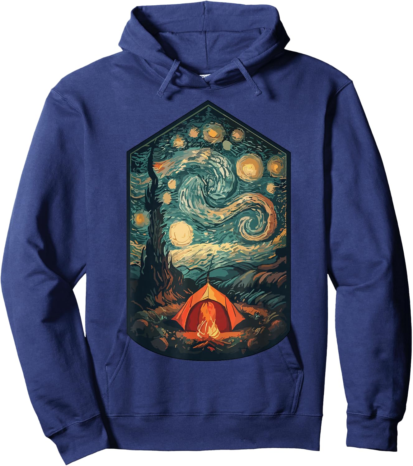 Tent Camper Clothing Vintage Retro Camping Scout Hoodie - Hoodie | Navy