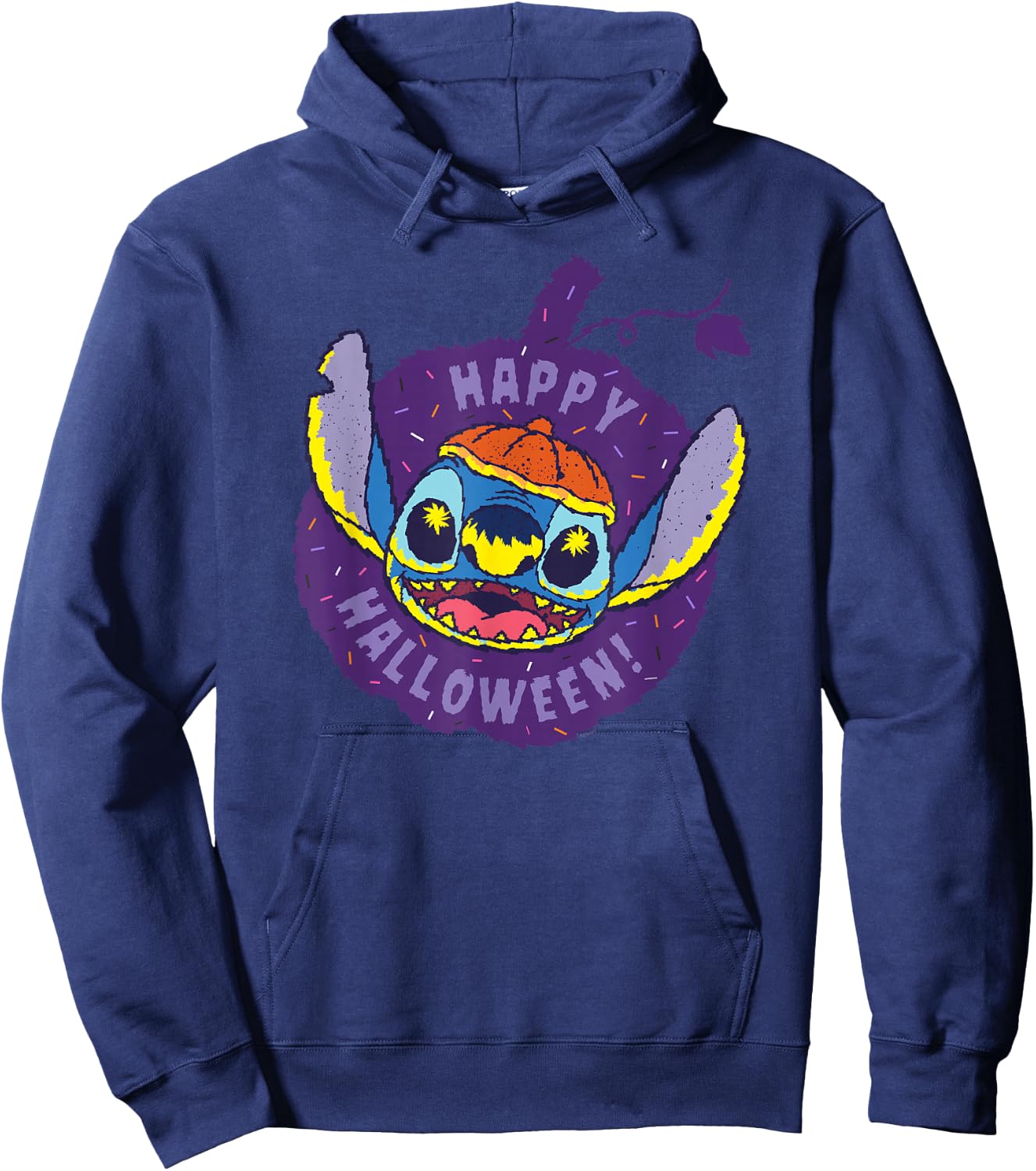 Disney Lilo & Stitch Jack-o’-Lantern Pumpkin Happy Halloween Hoodie - Hoodie | Navy