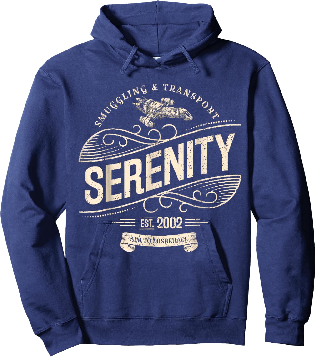Vintage Serenity Smuggling And Transport Firefly New Hoodie - Hoodie | Navy