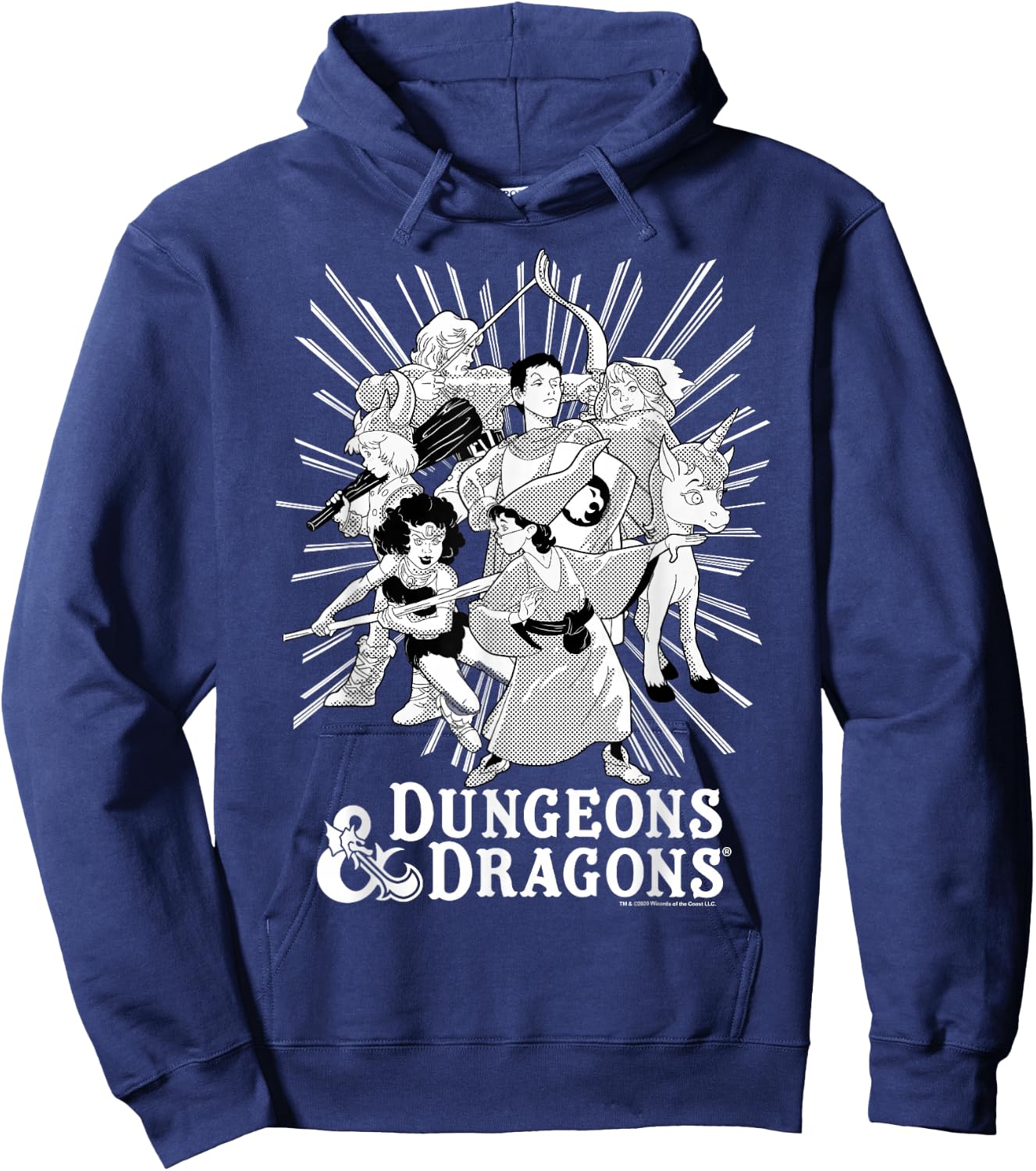 Dungeons & Dragons Group Shot Ray Portrait Hoodie - Hoodie | Navy