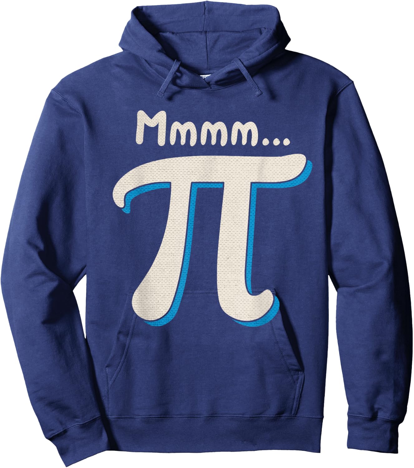 Mmmm Pi Day Math Pun Funny Algebra and Pie Lover Humor Gift Hoodie - Hoodie | Navy