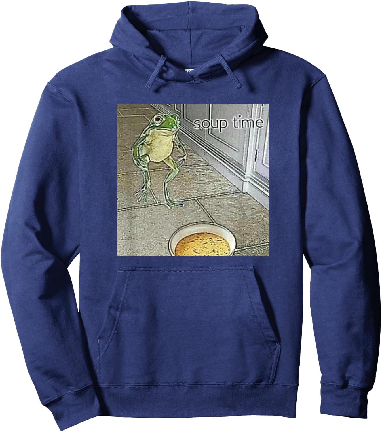 Soup Time Meme Frog Meme Hoodie - Hoodie | Navy