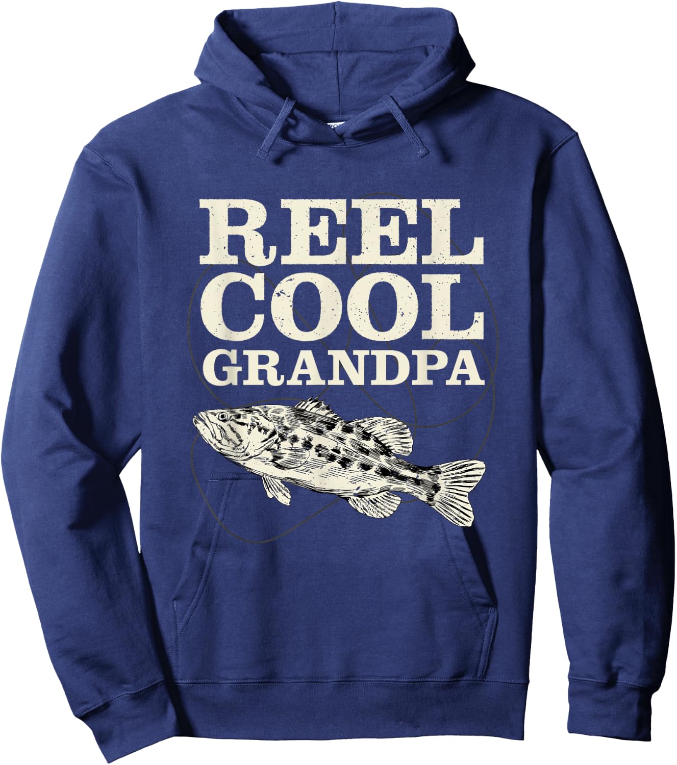 Reel Cool Grandpa Fishing Fathers Day Hoodie - Hoodie | Navy