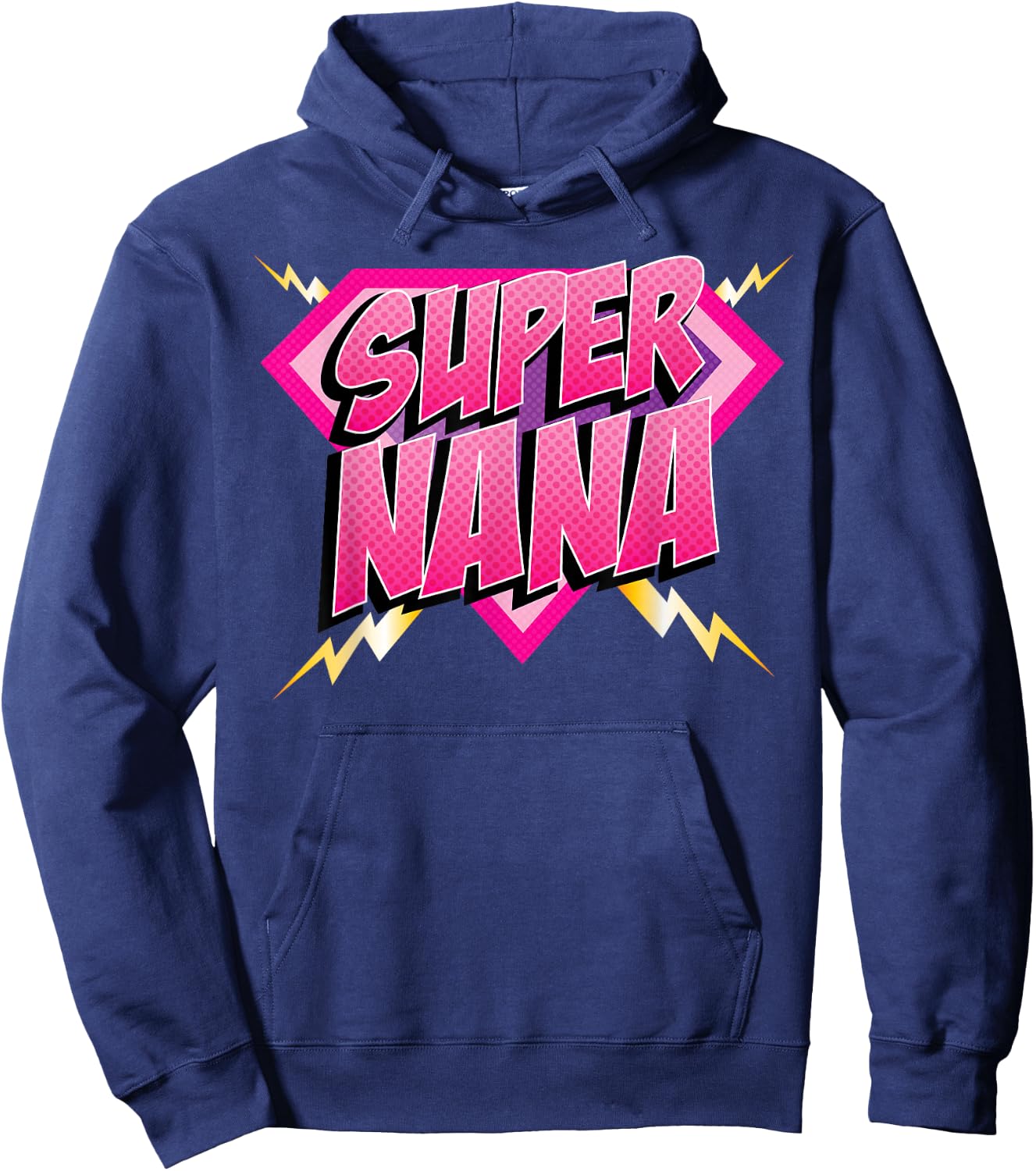 Super Nana Superhero Grandmother Comic Book Women Hoodie - Hoodie | Navy