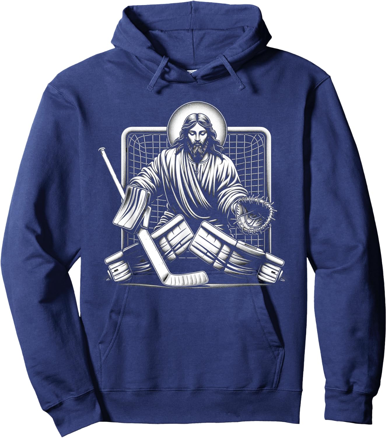 Jesus Saves Hockey Goalie Christian Hoodie - Hoodie | Navy