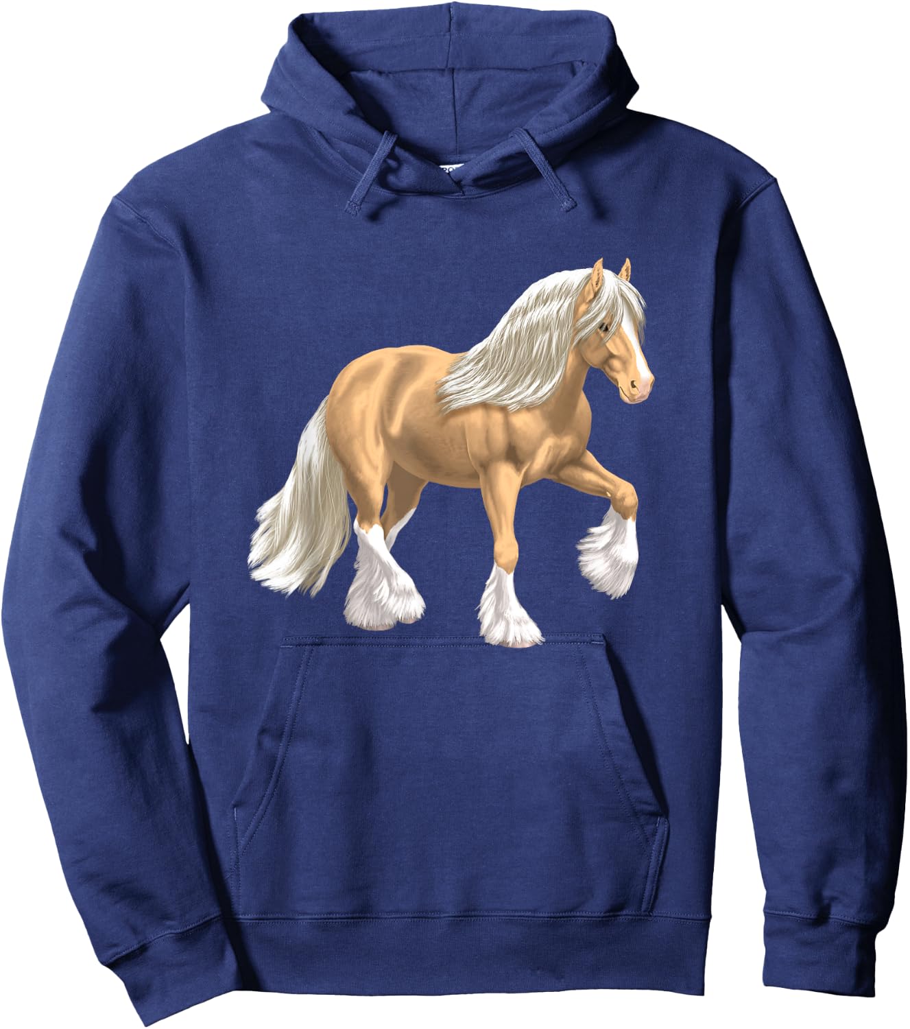 Pretty Palomino isabell white Gypsy Cob Tinker horse Hoodie - Hoodie | Navy