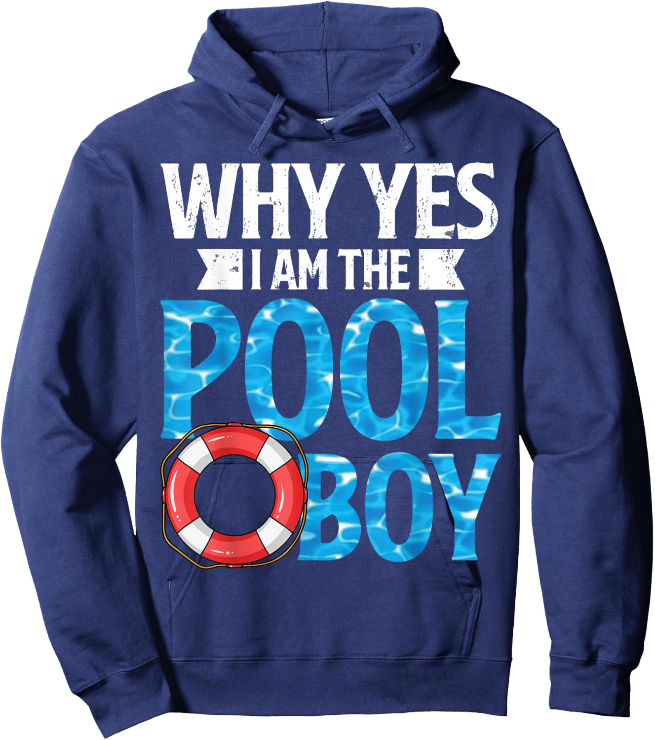 Why Yes I Am The Pool Boy Funny Swimmer Swimming Swim Hoodie - Hoodie | Navy