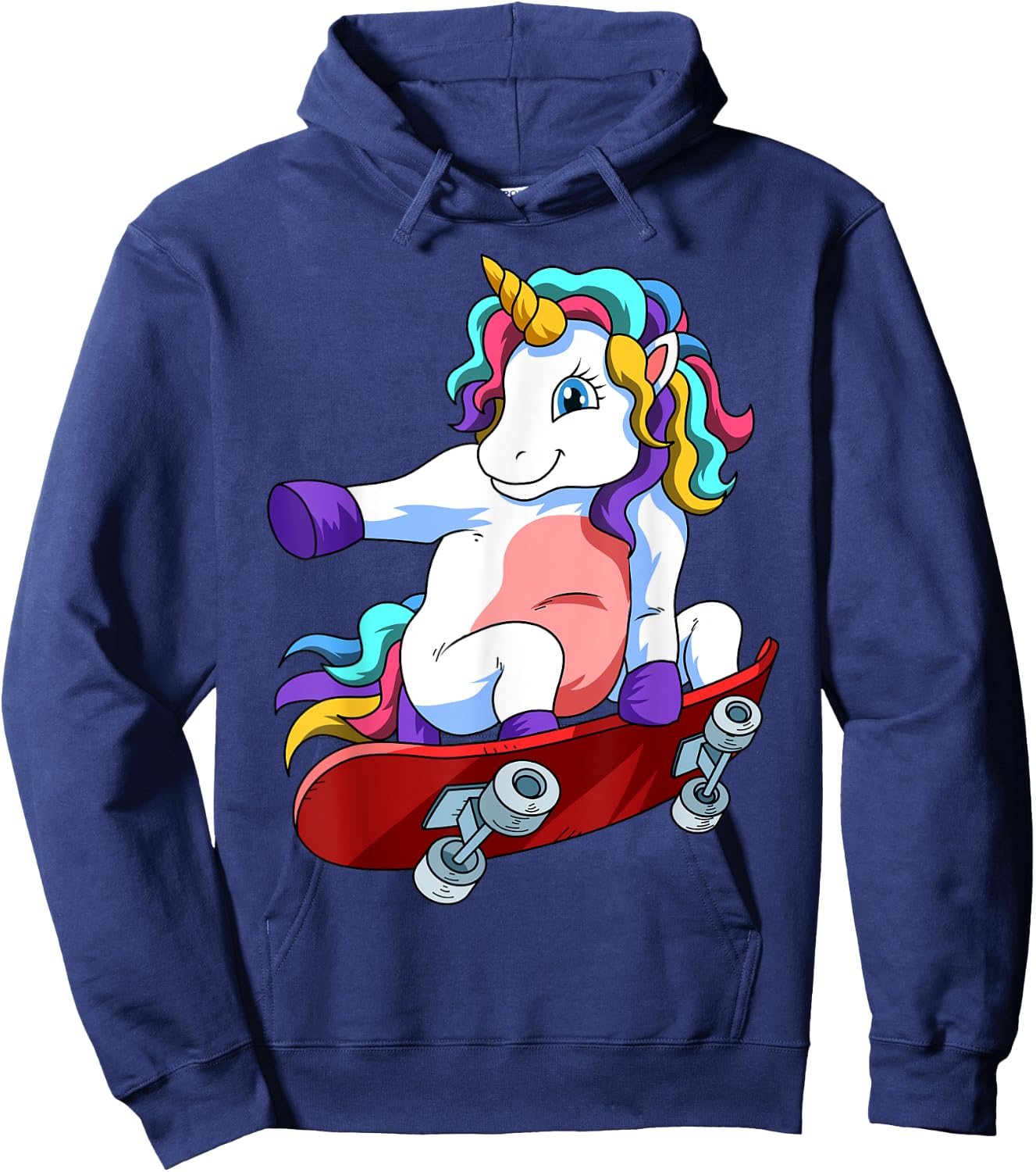 Skateboard Unicorn Lover Skateboarder Skateboarding Skate Hoodie - Hoodie | Navy