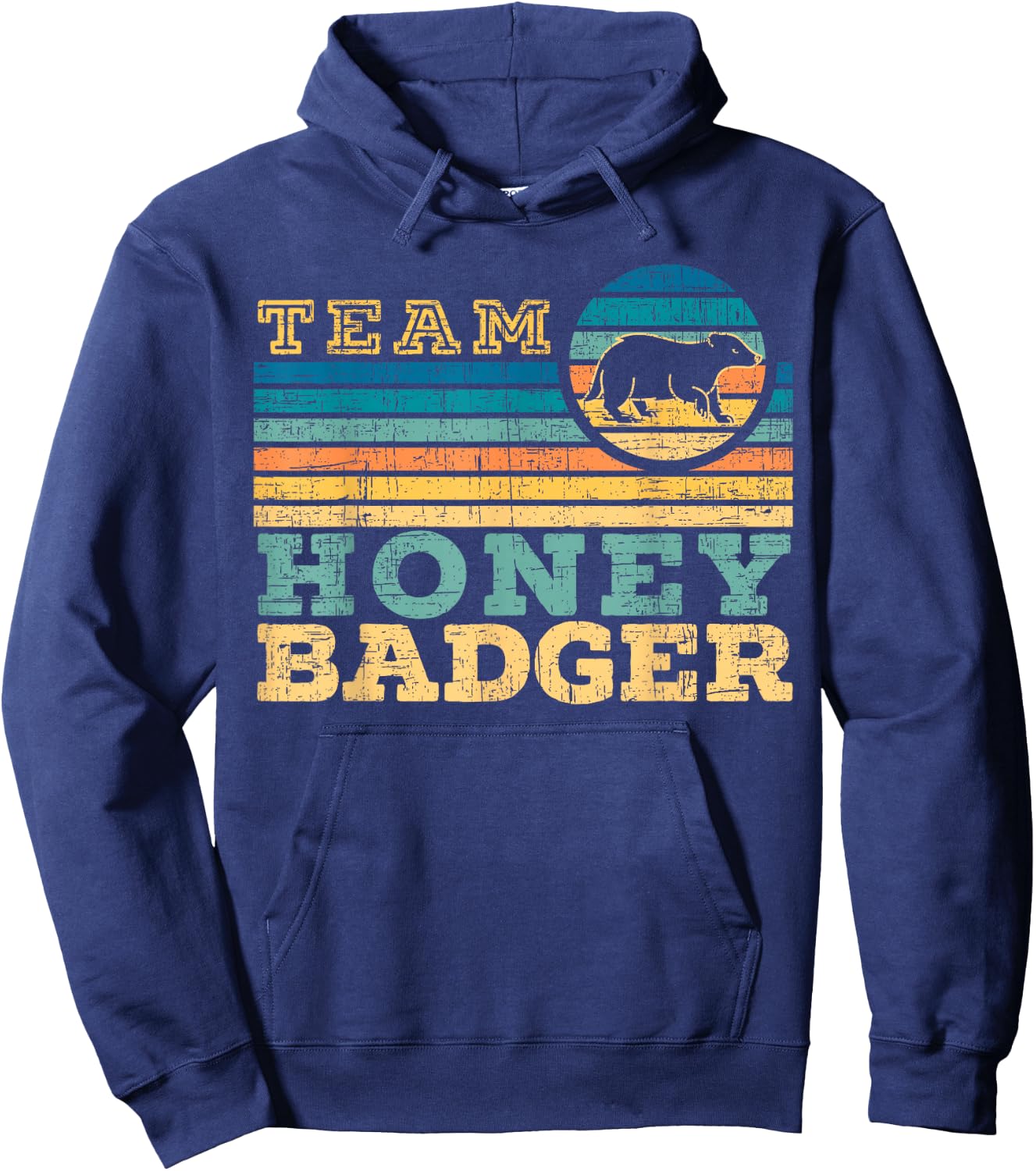 Team Honey Badger Fearless Animal Ratel Courageous Carnivore Hoodie - Hoodie | Navy