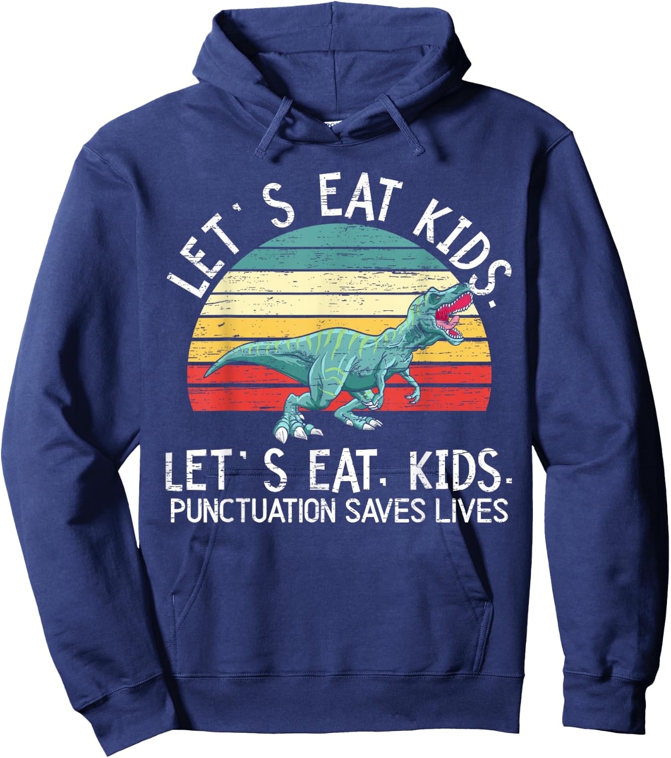 Punctuation Saves Lives Grammar Police English Teacher Men Women Hoodie - Hoodie | Navy