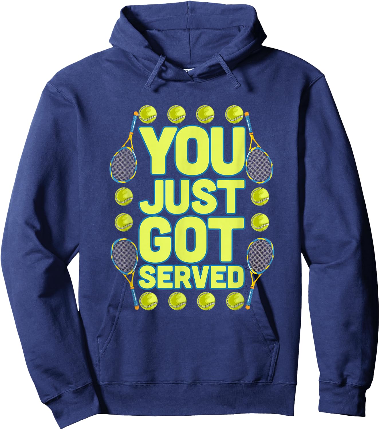 Tennis Player Meme Design for the Tennis Court | Tennis Hoodie - Hoodie | Navy