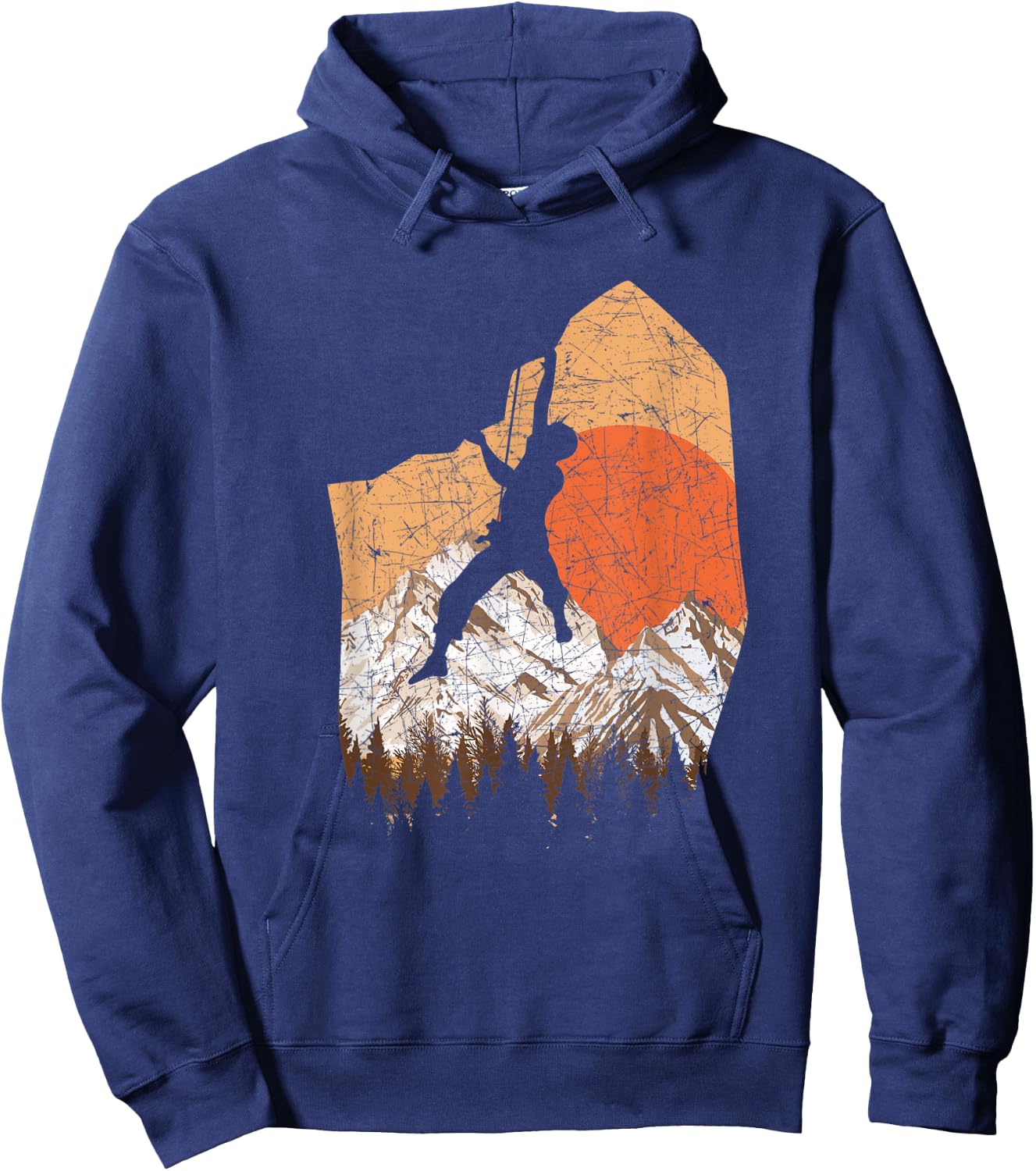 Retro Climbing Hoodie - Hoodie | Navy