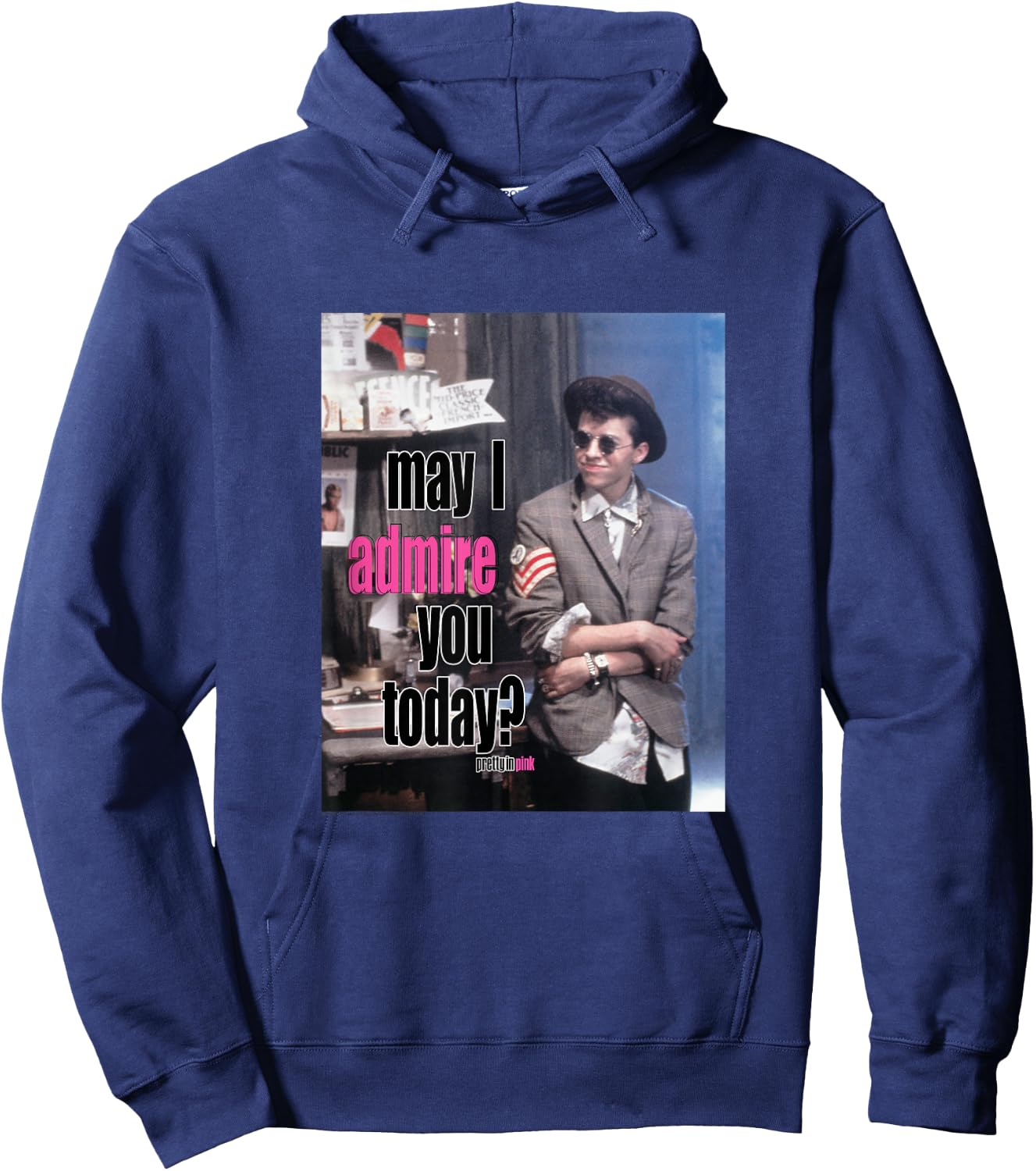 Pretty in Pink May I Admire You Today? Small Hoodie - Hoodie | Navy