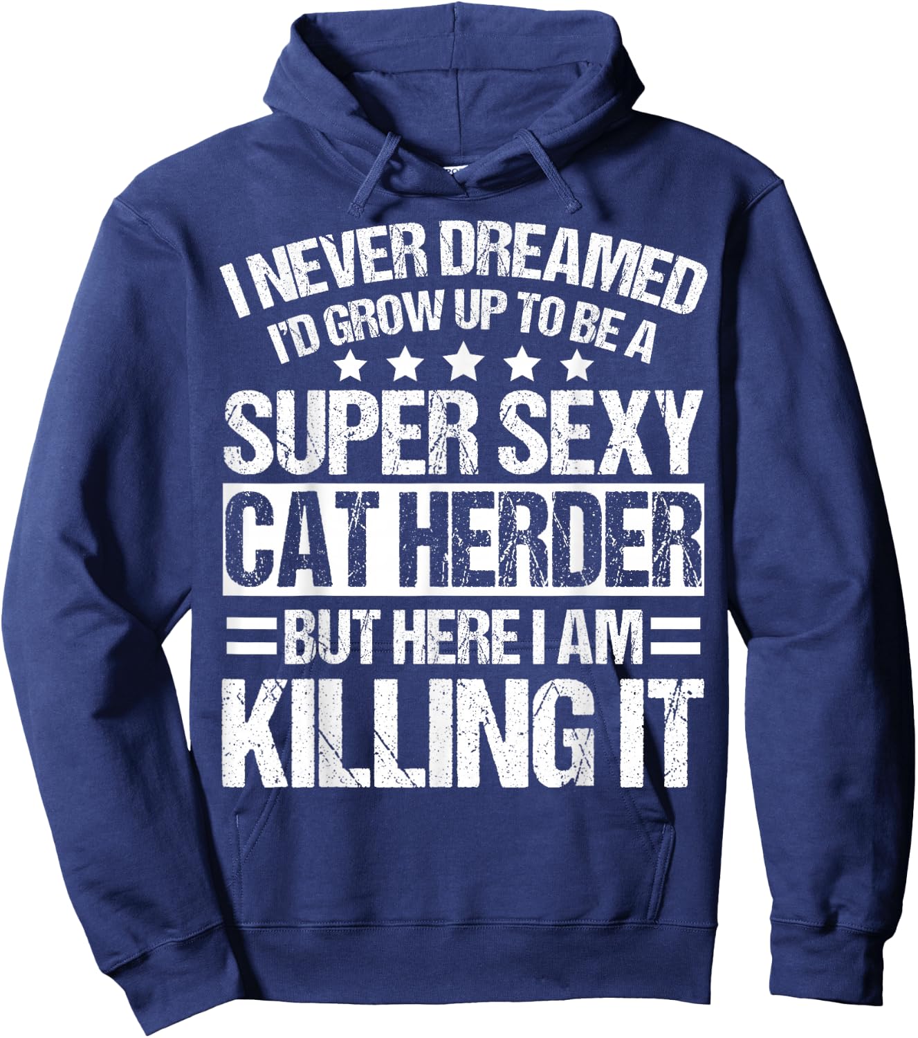 Cat Herder Apparel - Unique Funny Herders Design Hoodie - Hoodie | Navy