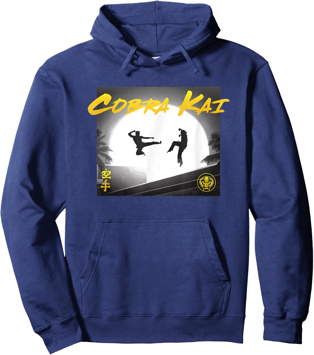 Cobra Kai Headliner Silhouette Photos TV Show Hoodie - Hoodie | Navy