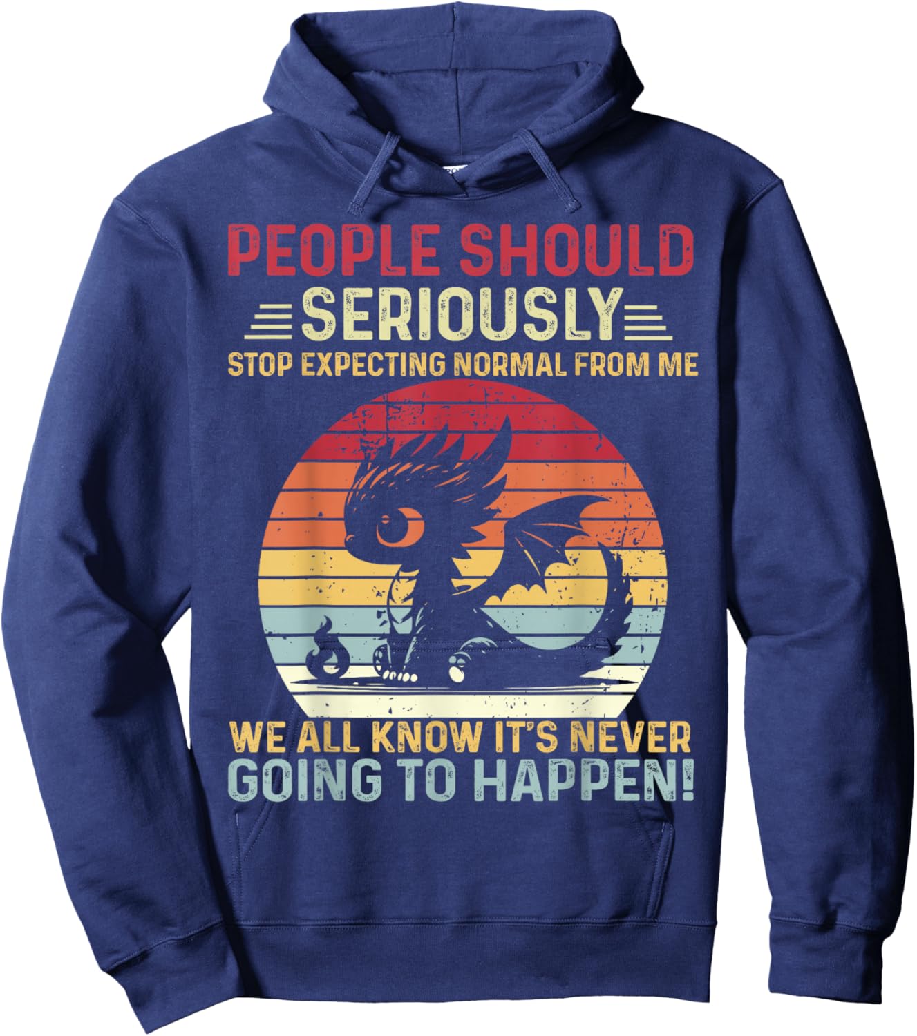 Vintage Dragon Seriously Dragon and Girls, Boy Hoodie - Hoodie | Navy