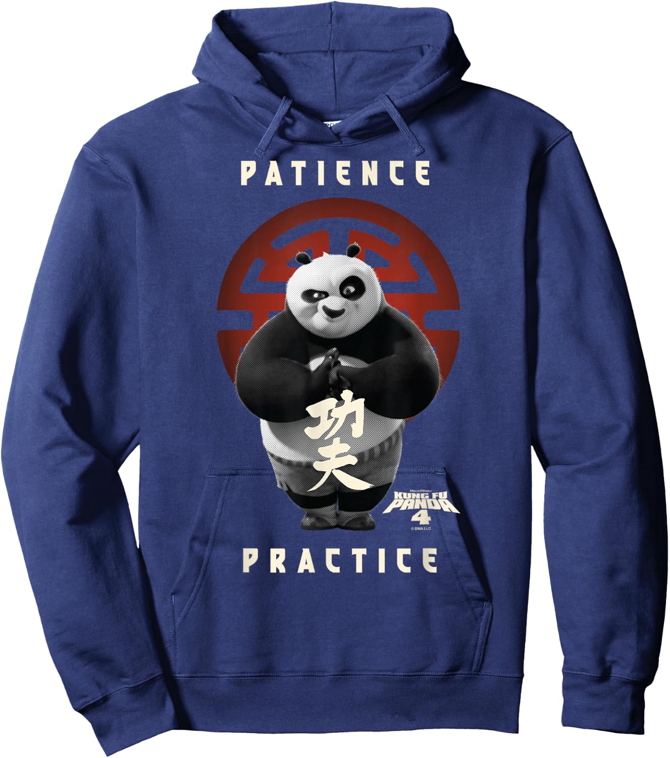 Kung Fu Panda 4 Patience Practice Master Po Portrait Hoodie - Hoodie | Navy