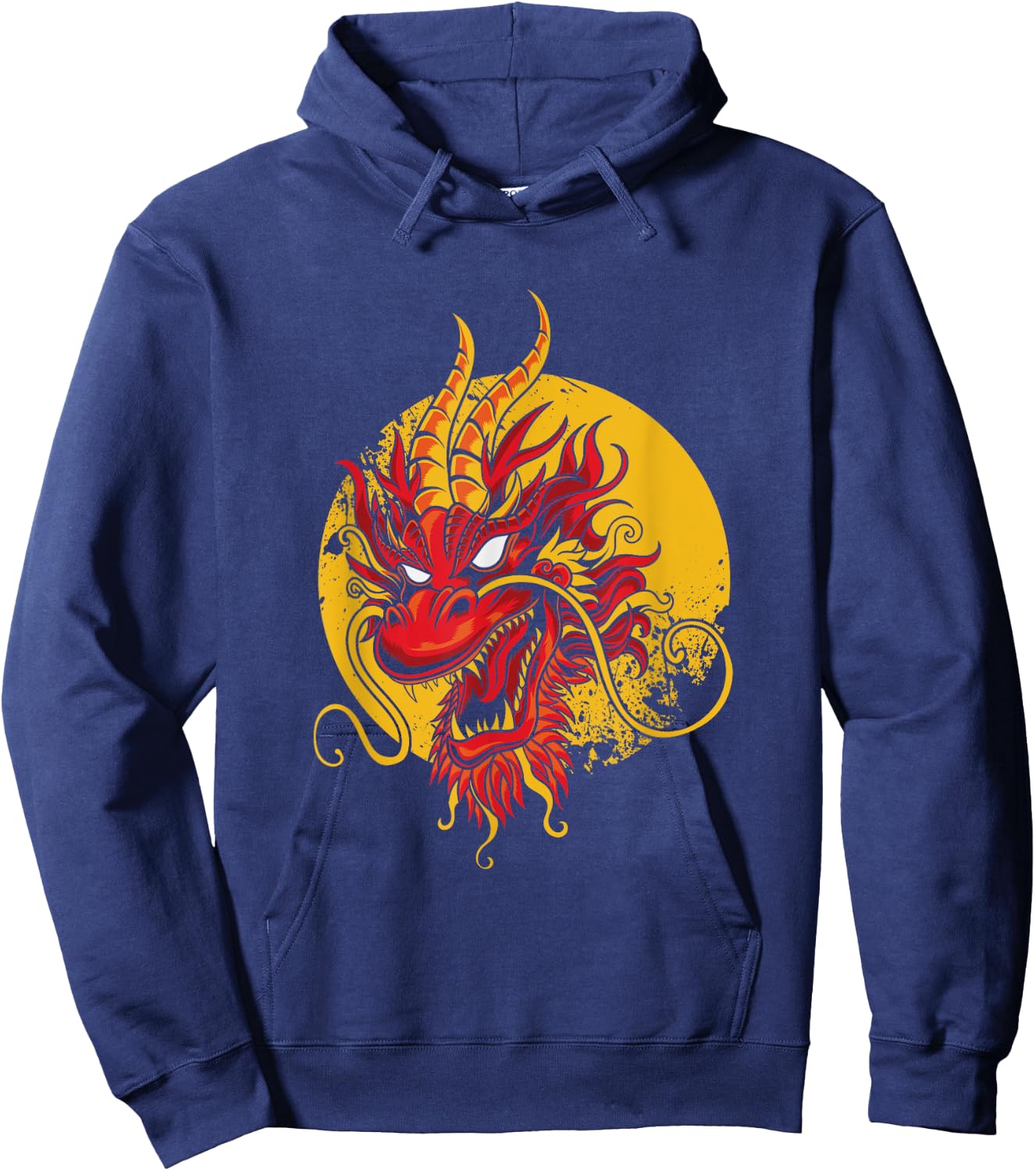 Angry Dragon Head Mythical Creature Sci Fi Science Fiction Hoodie - Hoodie | Navy