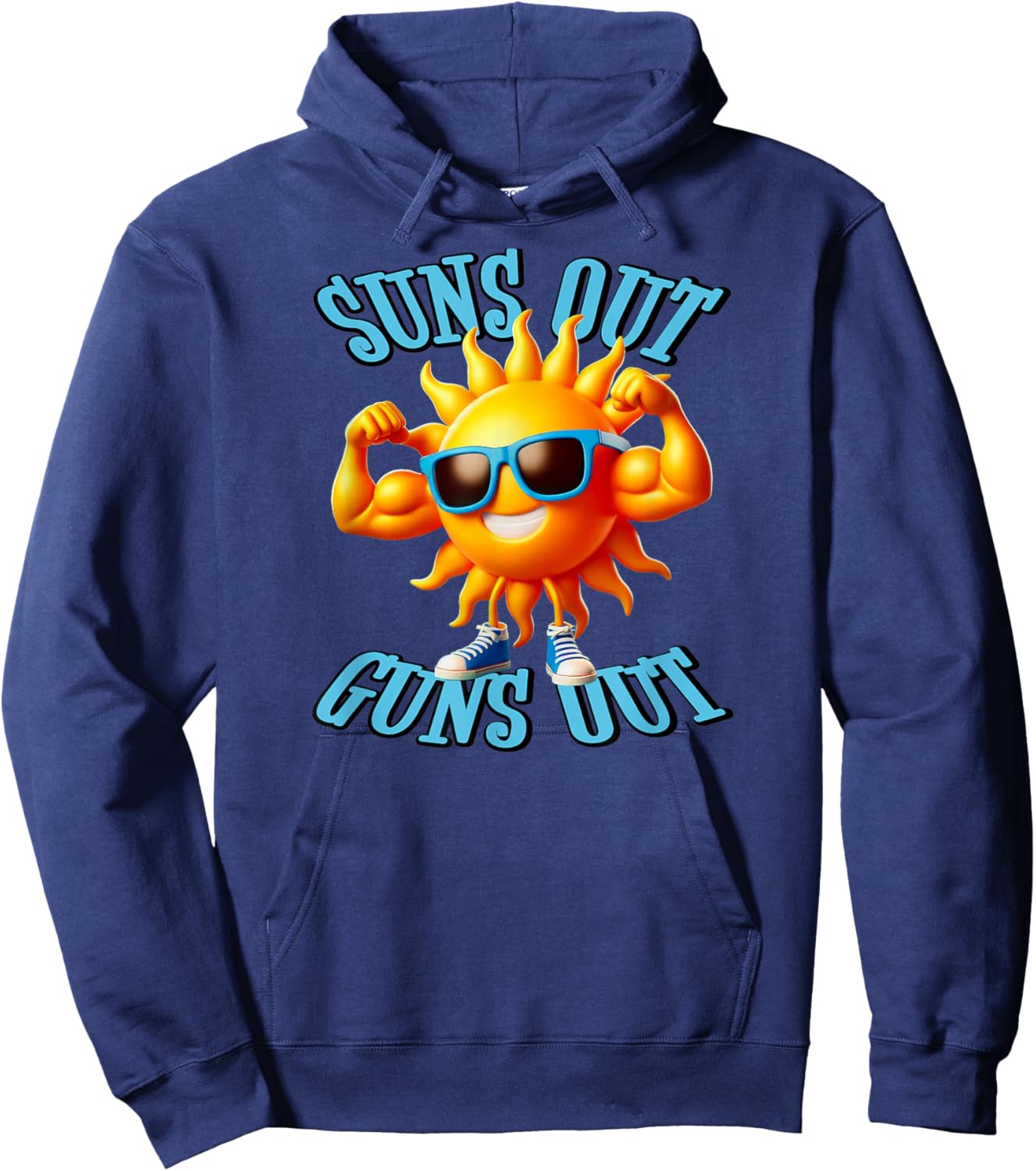 Suns Out Guns Out A Perfect Beach Body Or Not Hoodie - Hoodie | Navy