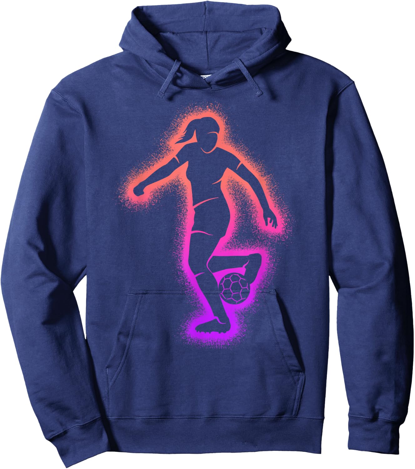 Soccer Player Game Women Kids Girls Soccer Hoodie - Hoodie | Navy