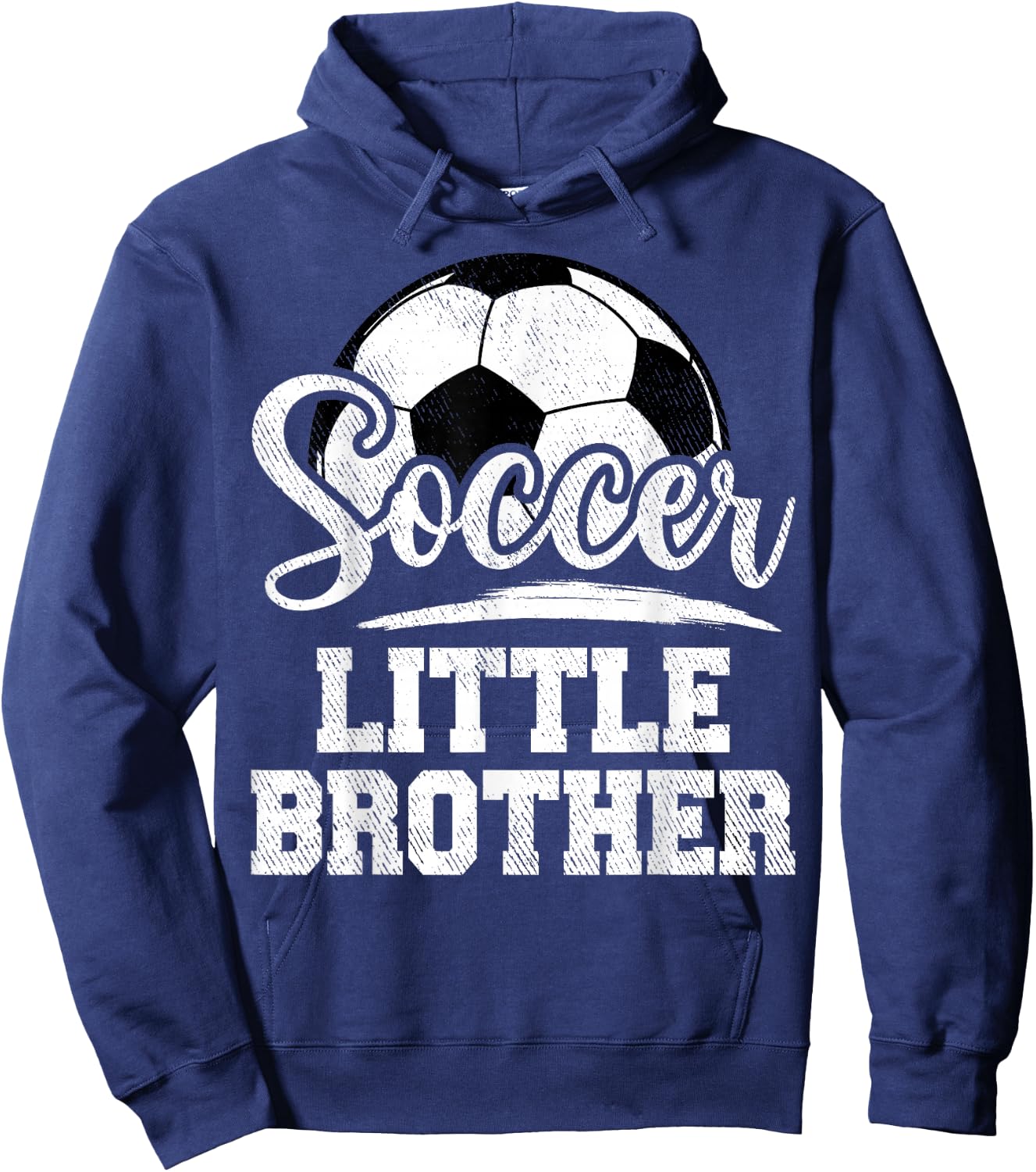 Soccer Little Brother Soccer Player Game Day Hoodie - Hoodie | Navy