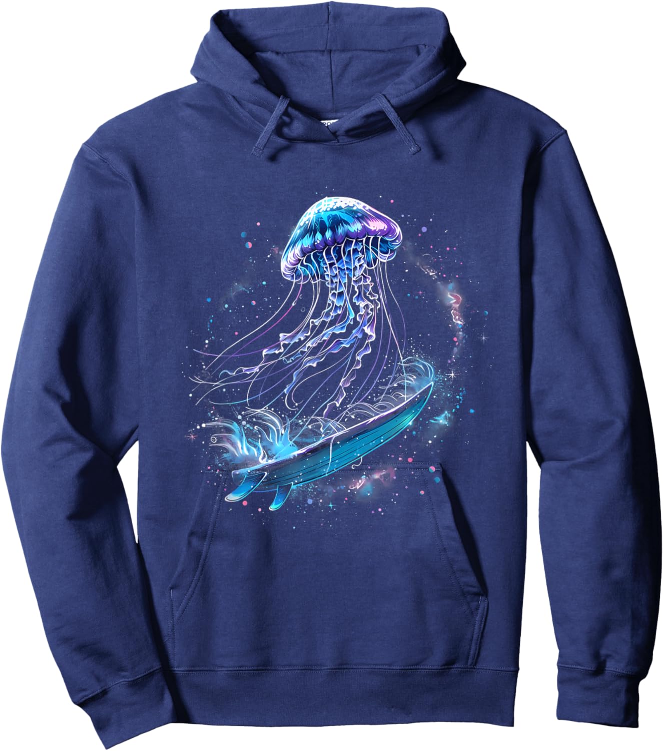 Jellyfish Ocean Sea Animal Lover Sea Ocean Jellyfish Surfing Hoodie - Hoodie | Navy